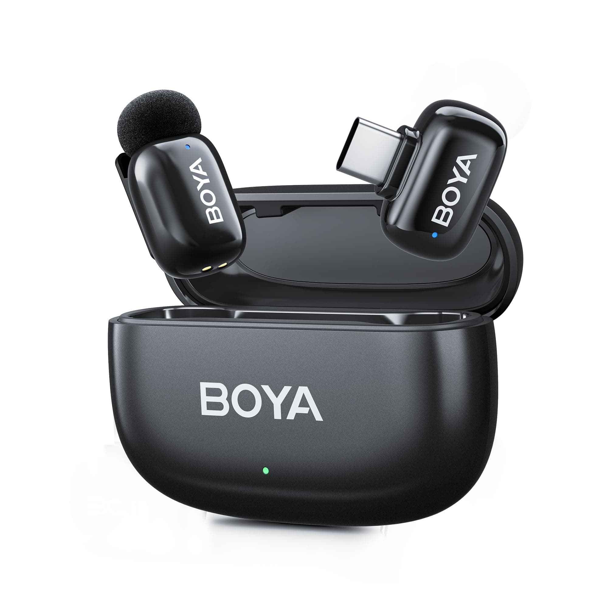 BOYA Mini 2 Wireless Lavalier Microphone for iPhone15/16/17 & Android, Ultra Mini Mic with Noise Reduction, Lapel Microphone for Vlogging TikTok YouTube Content Creators