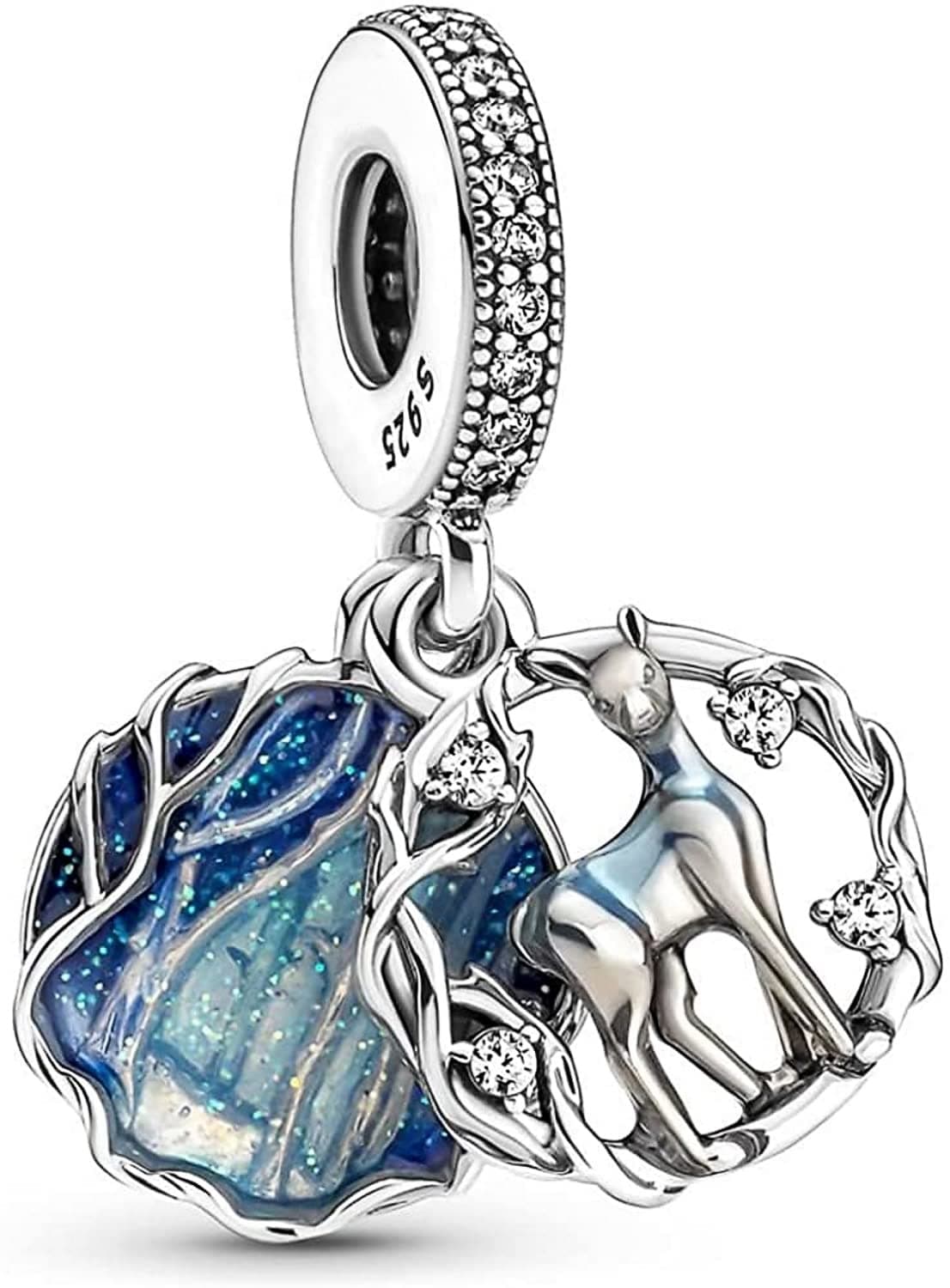 Harry Potter Snape Doe Patronus Dangle Charm in solid Sterling Silver S925, Compatible with all European style Charm Bracelets and Necklaces.