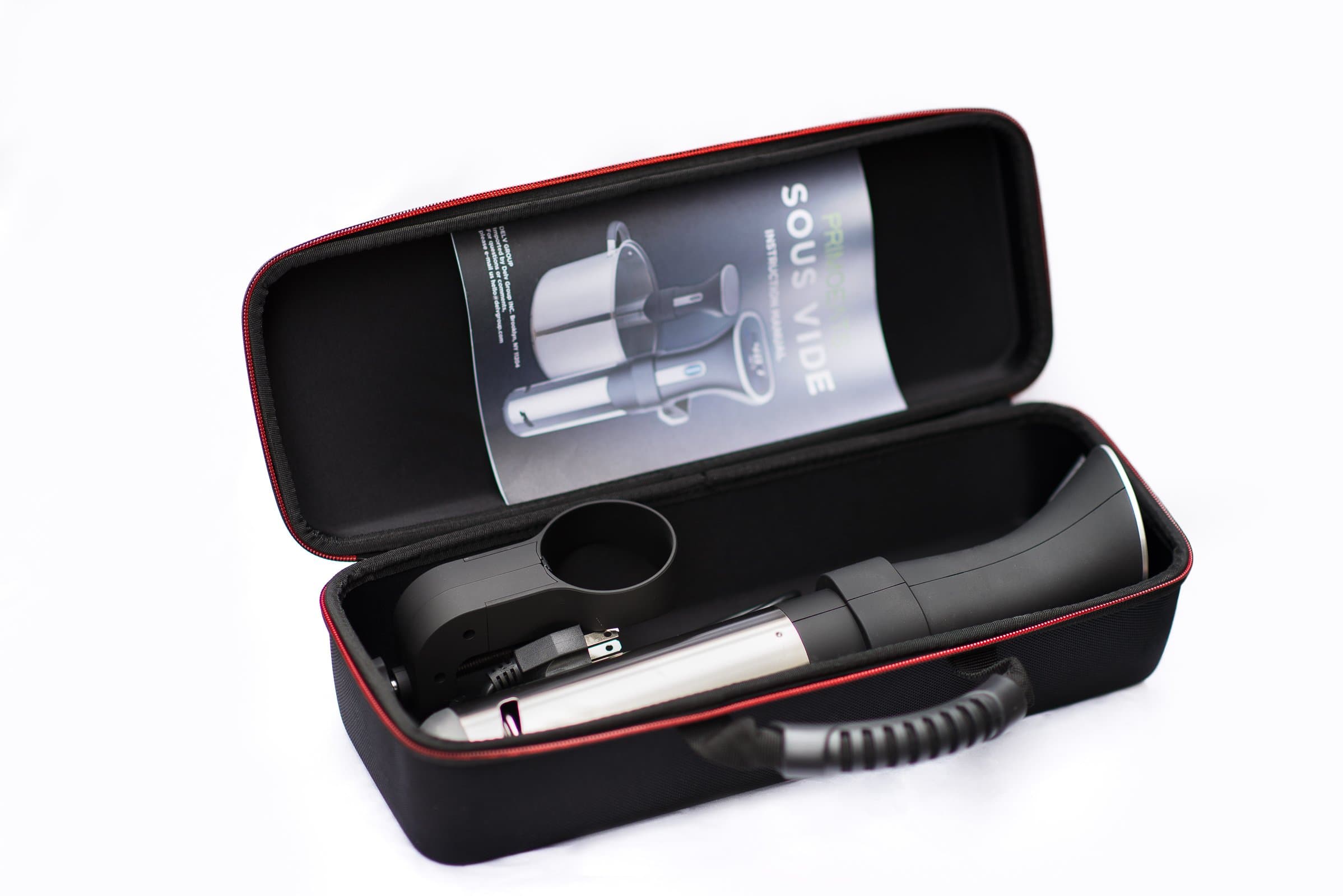 Protective Eva Storage Case for Anova Sous Vide Cooker Stick | Durable Travel Case W/Internal Foam Padding, Built in Carrying Handle & Zipper Closure | Ideal For sous vide by PrimoEats and Anova