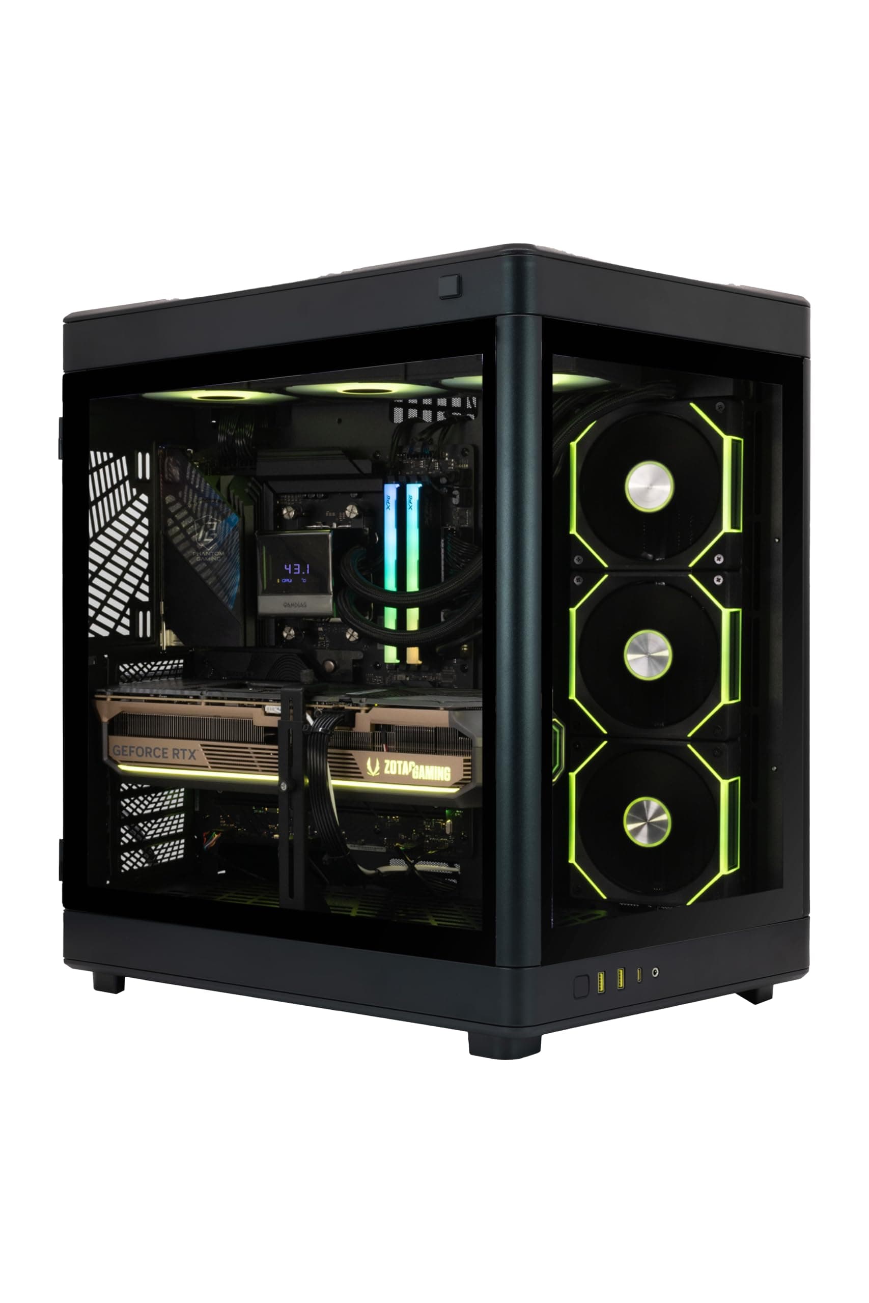 ZOTAC MEK AI-Enhanced Gaming PC Desktop Computer - NVIDIA GeForce RTX 5090, AMD Ryzen 7 9800X3D Up to 5.2GHz, 32GB DDR5 RGB, 2TB NVME M.2 SSD, 1200W G PSU, WiFi, Windows 11