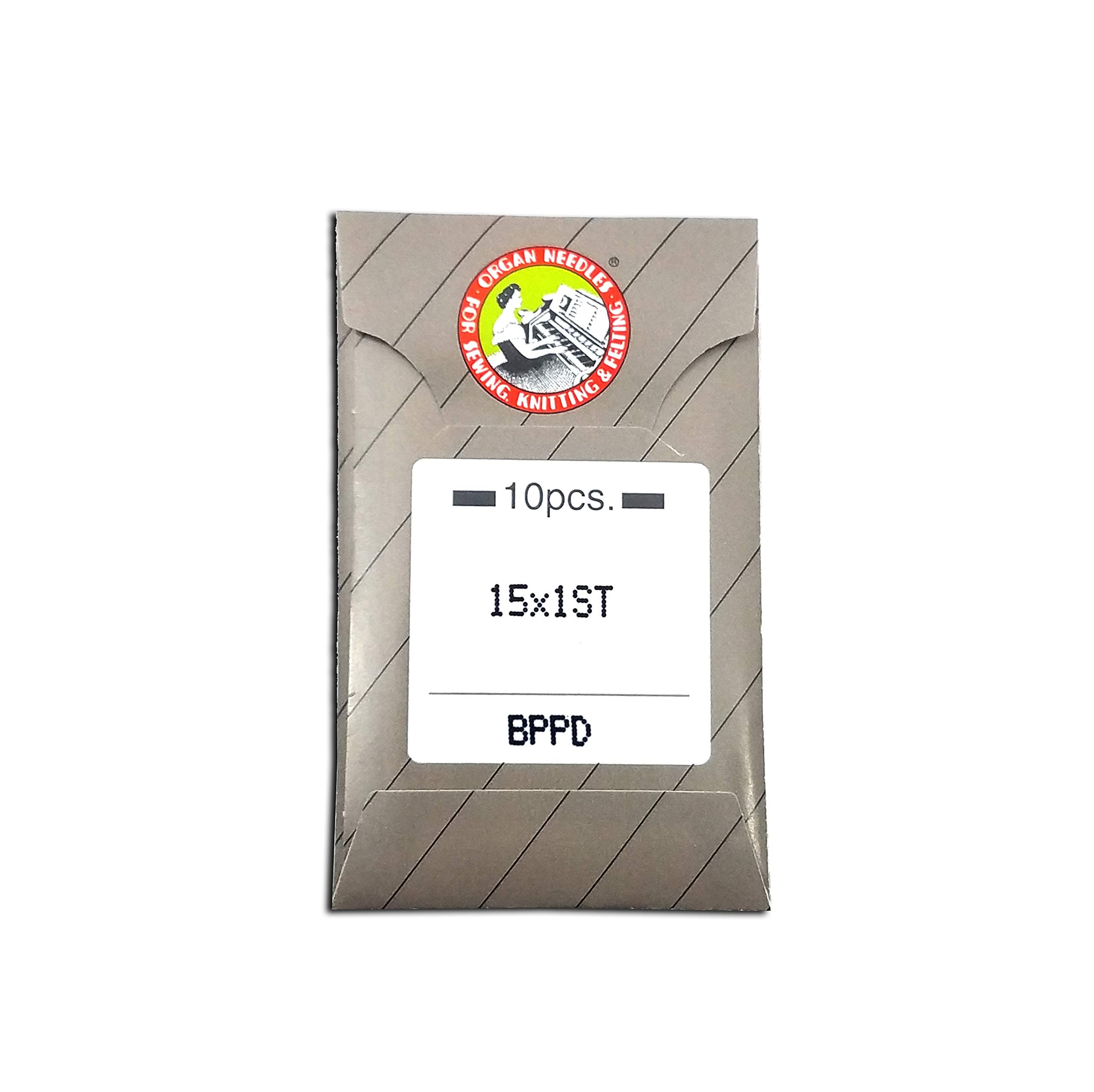 10 Organ 15X1ST Titanium (PD) Sharp or Ball Point Flat Shank Home Embroidery Machine Needs with Large Eye ~ Multiple Sizes! (Metric 90/14)