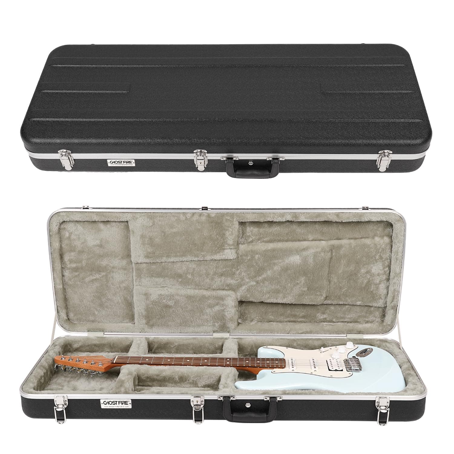 Hard-Shell Electric Guitars Case Super thick ABS Molded Case fit ST/TL (Electric Guitar)