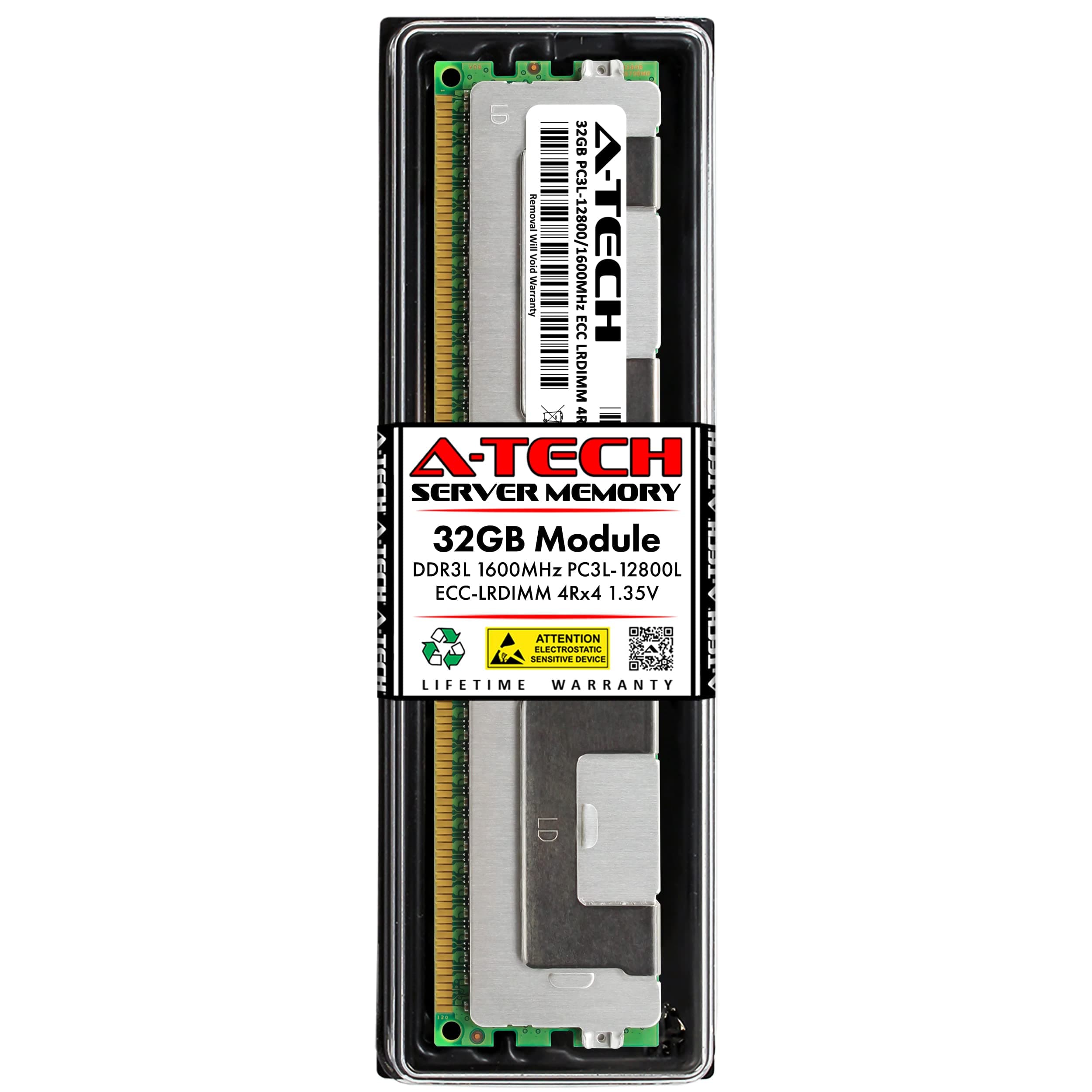 A-Tech 32GB RAM Replacement for Cisco UCS-ML-1X324RY-A | DDR3/DDR3L 1600MHz PC3L-12800L ECC LRDIMM 4Rx4 1.35V 240-Pin Load Reduced DIMM Memory Module