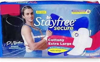Stayfree Secure Cottony Sanitary Napkins with Wings - 20 Pads (XL) (Pack of 1)