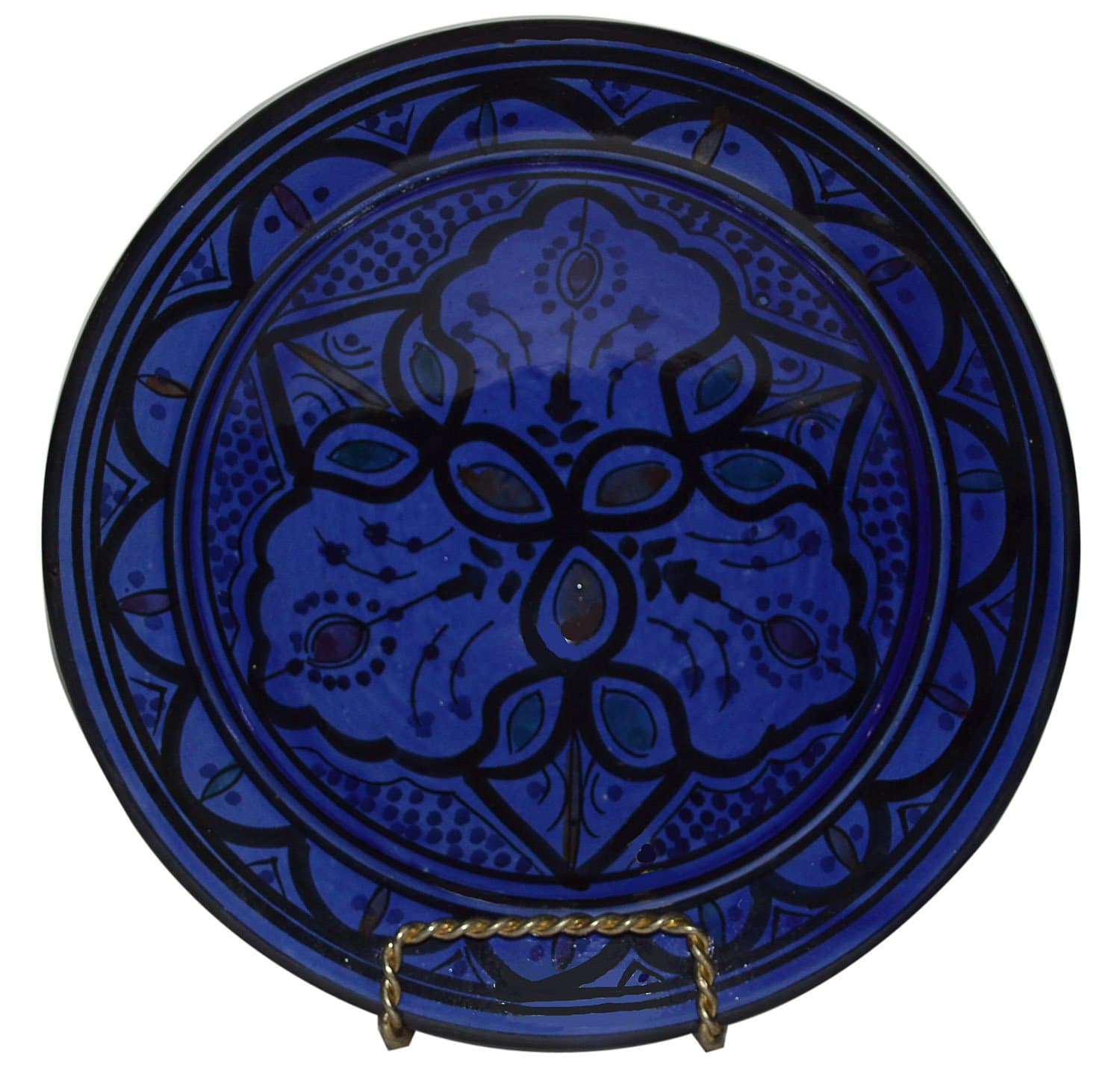 Ceramic Plates Moroccan Handmade Appetizer Tapas Serving Decorative 10 inches Round