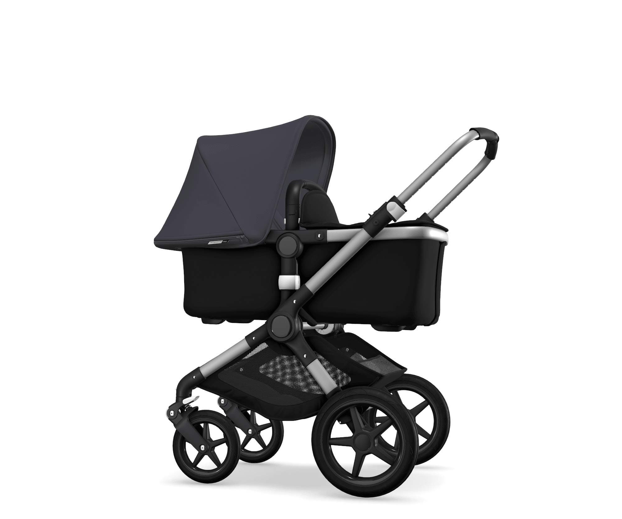 Bugaboo Fox, 2 in 1 Foldable Pram and Pushchair with All-Terrain Wheels, Black/Steel Blue
