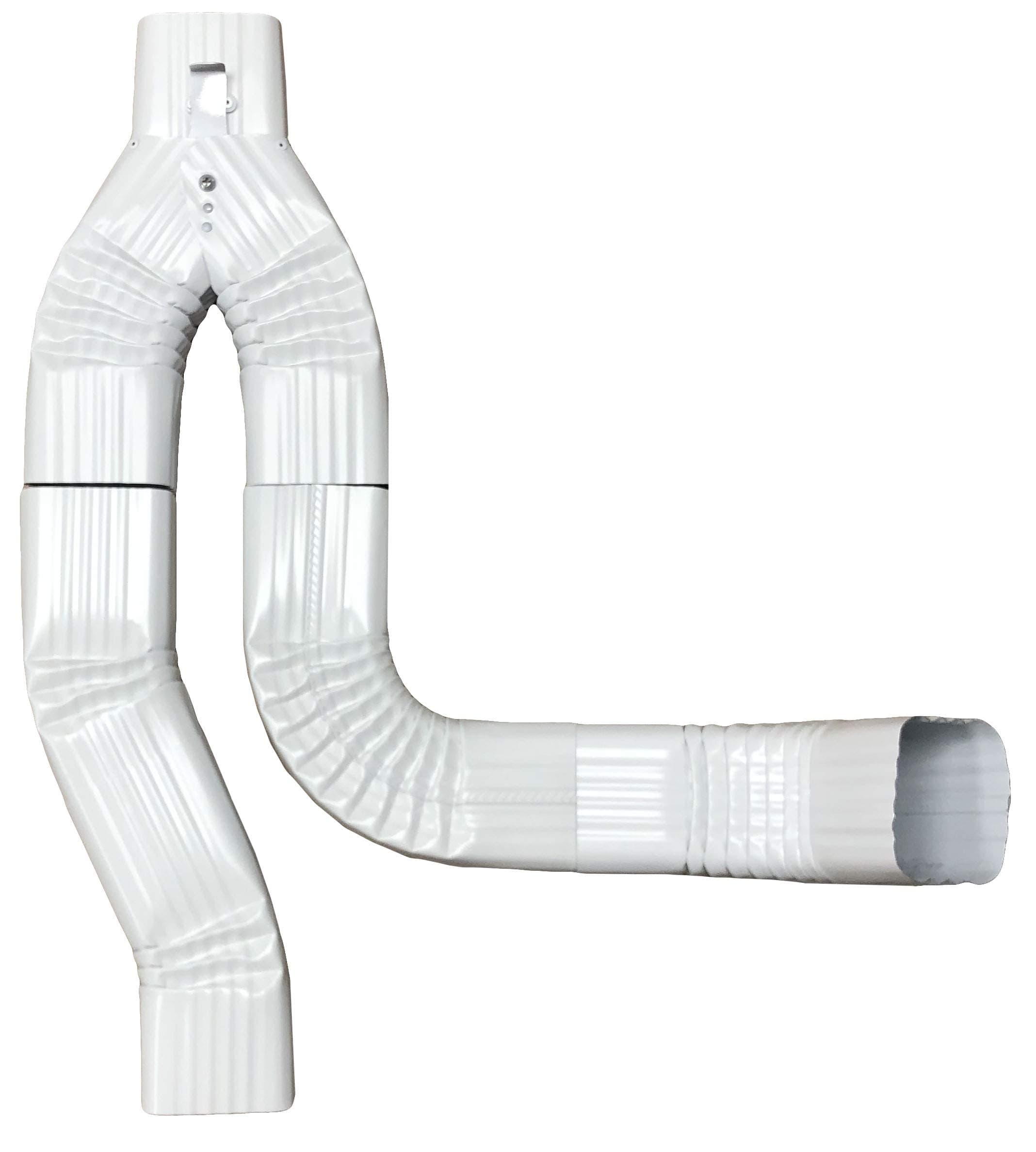 Gutterworks.com Offset Downspout Diverter for Rain Barrels (3X4, Low Gloss White)