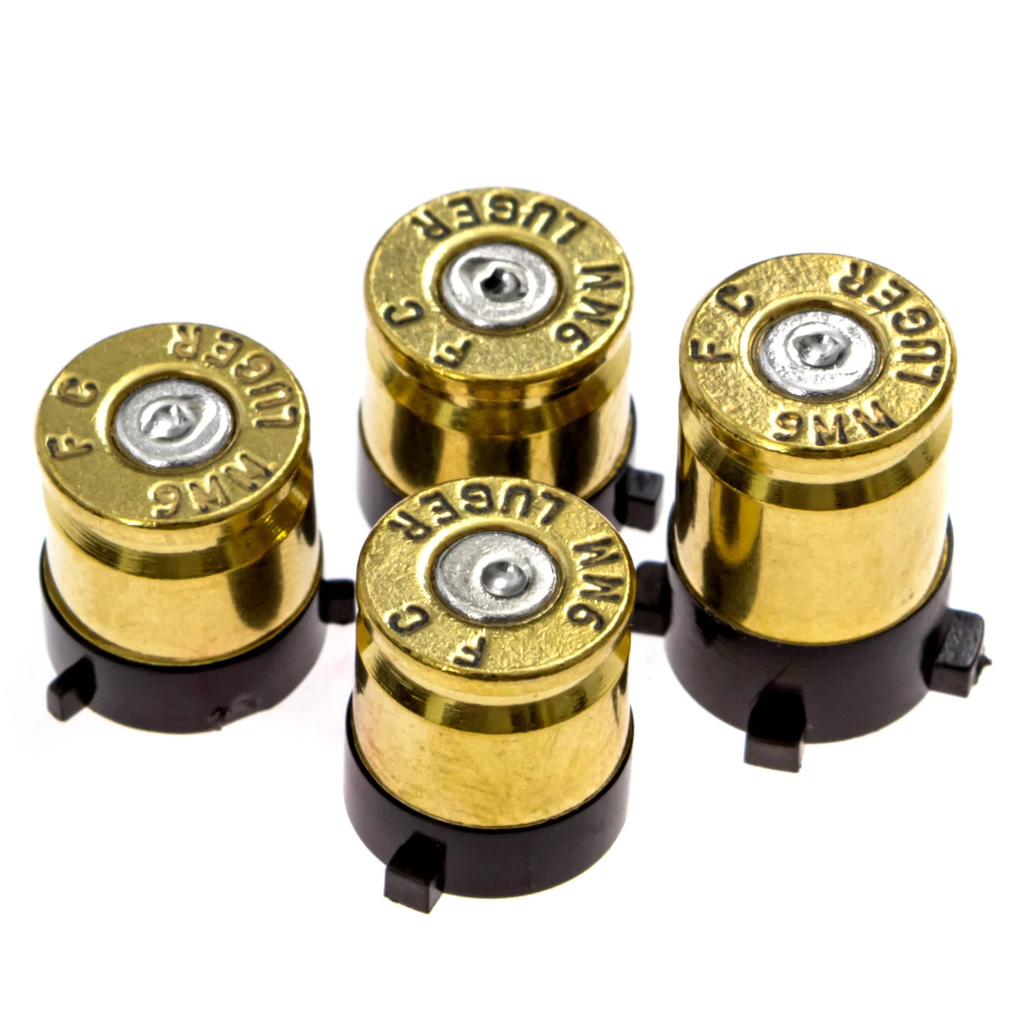 Controller Bullet Buttons for Xbox One Series X S - Made With Real 9MM Spent Bullet Casings - Includes Tools