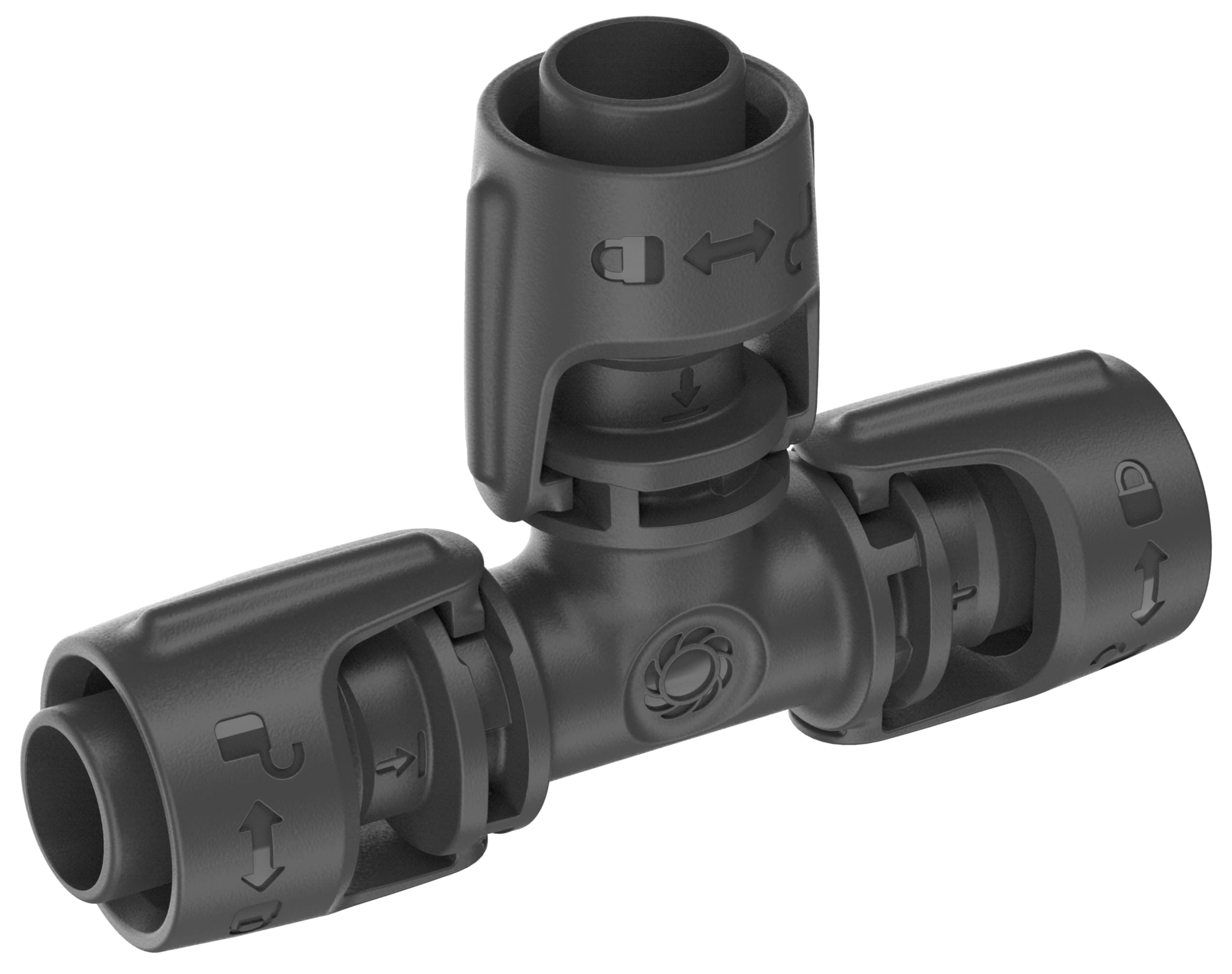 Micro-Drip-System T-Piece 13 mm (1/2 inch): Connector for 13 mm Connecting Pipes, T-Shaped Branch Connection, Automatic Irrigation, Reusable (13201-20)