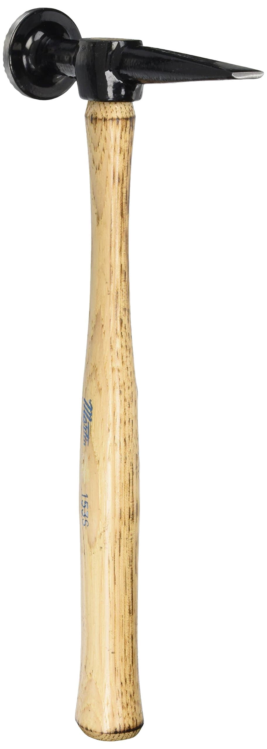 Martin 153S Cross Chisel Shrinking Hammer, Wood handle, Flat Round face 1 9/16 ", Chisel 3 ", Weight .85 pounds