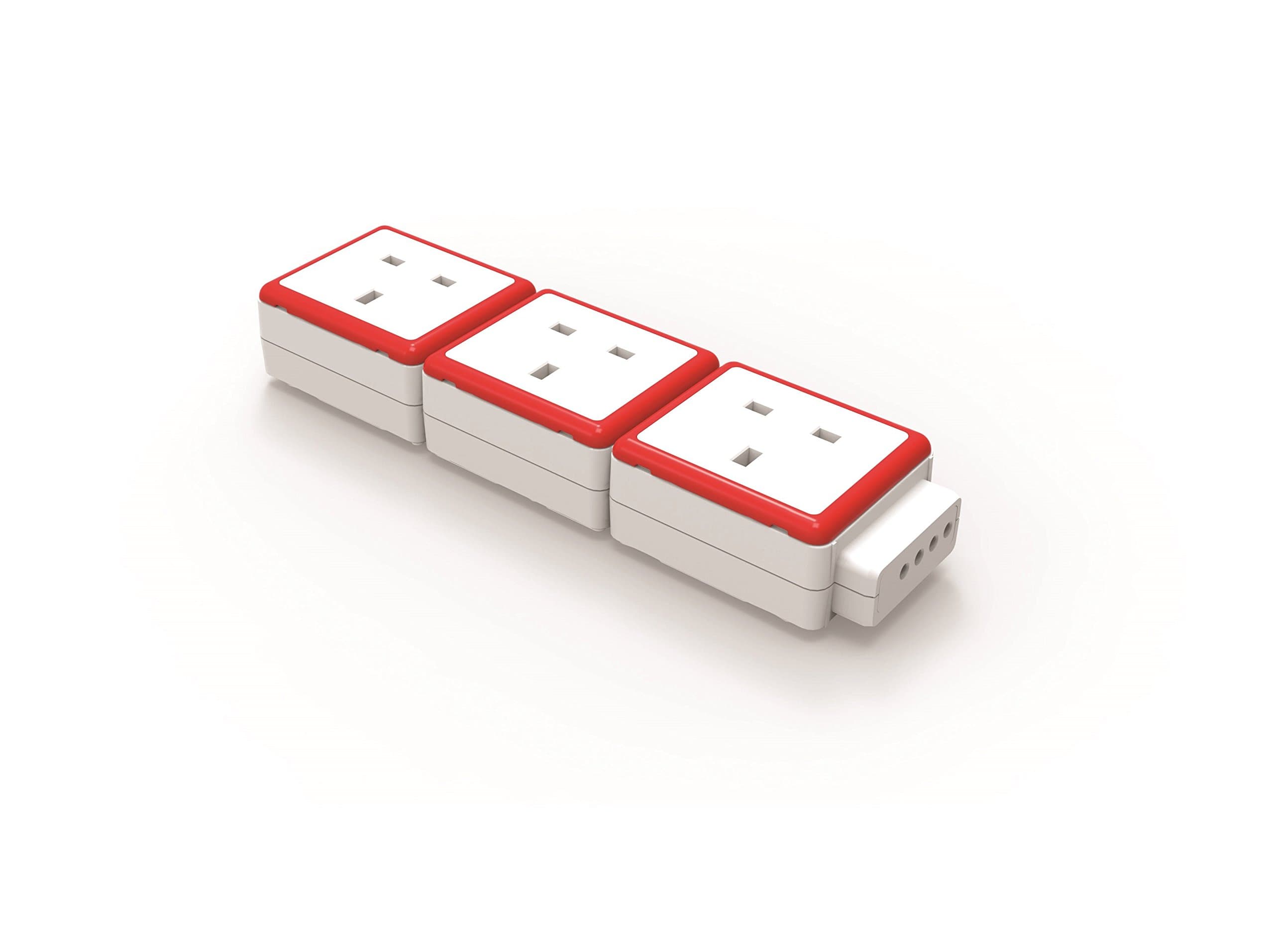 Qubic - Surge Protected Modular Power System - Three Socket Extension (Requires Starter Kit) - Multi Plug Surge Protected