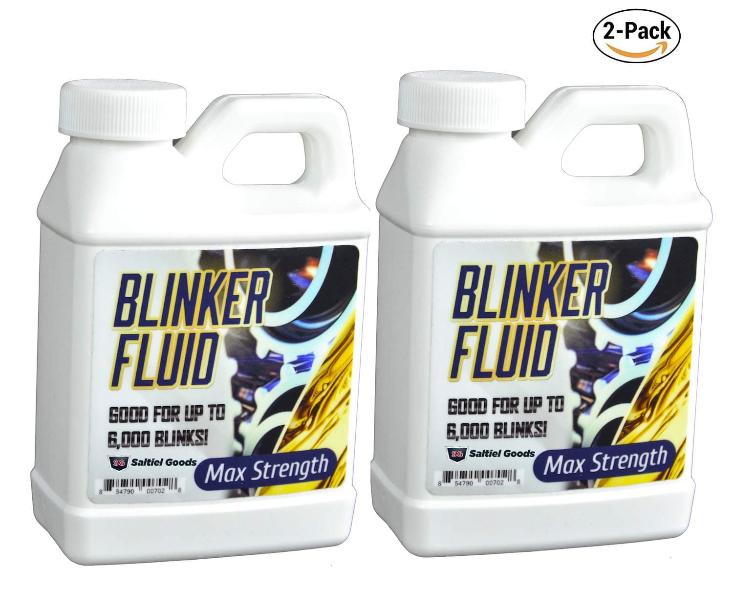 Saltiel Goods Blinker Fluid-Hand HELD Version-Hilarious Gag Gift-Car Prank-8 oz Bottle-2 Pack