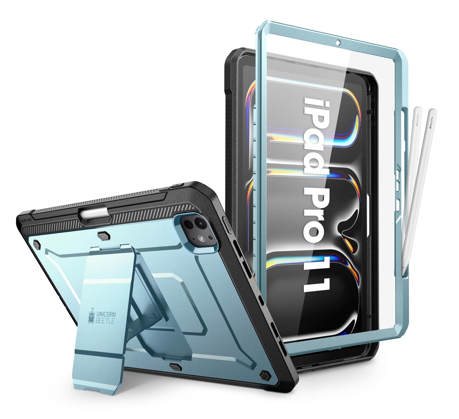 SUPCASE iPad Pro 11インチ 2024 M4 第5世代 ケース 全面保護 Apple 鉛筆充電対応 Apple ペン収納 保護フィルム付き スタンド内蔵型 頑丈なキックスタンド保護ケース UBPro シリーズ