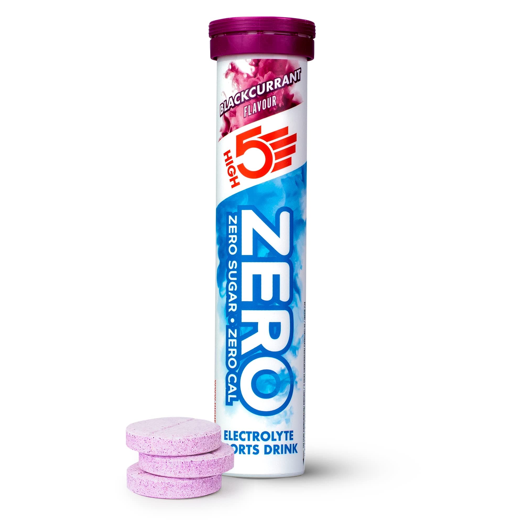 HIGH5 Zero Electrolyte Hydration Tablets Added Vitamin C (Blackcurrant, 20 Count (Pack of 1))