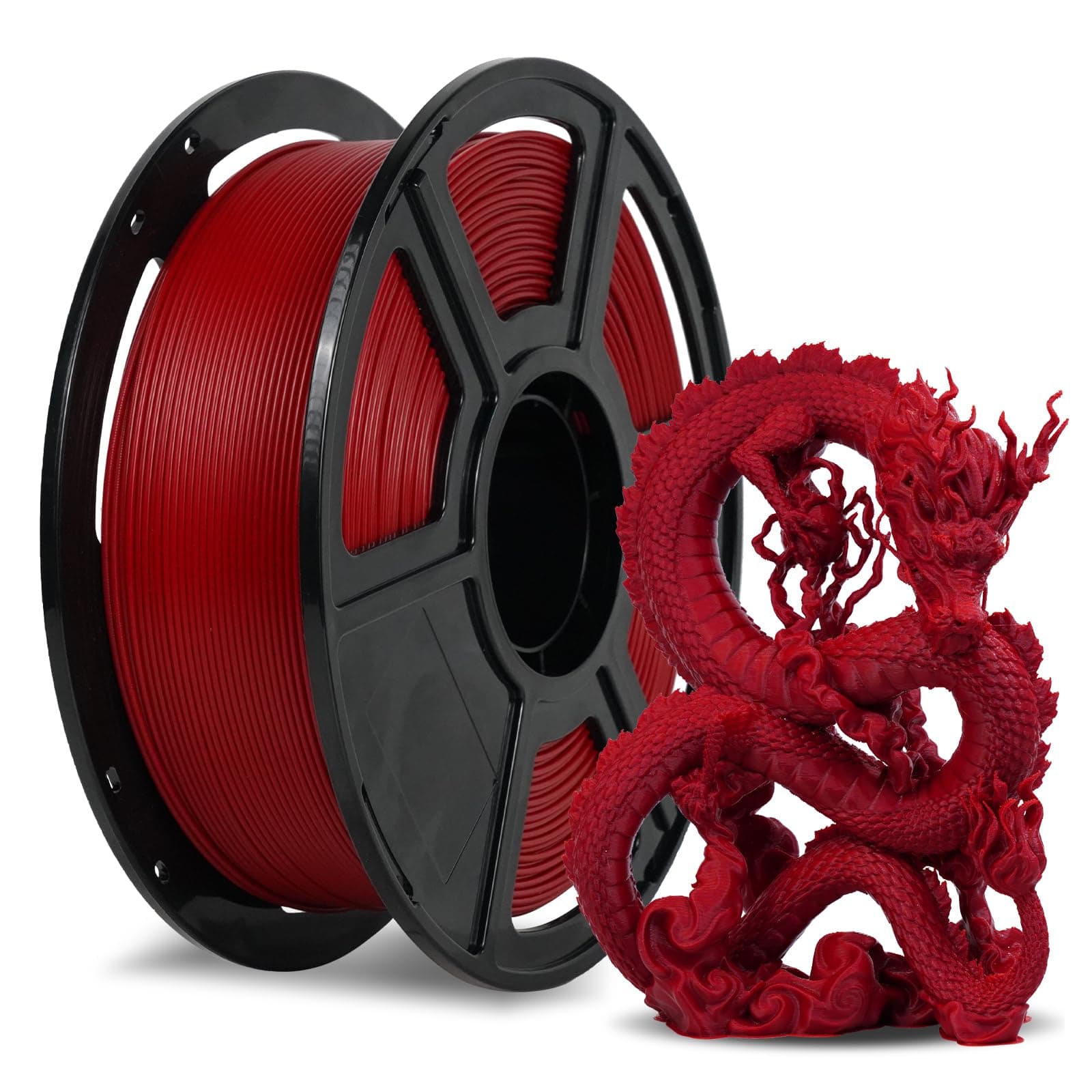 Rapid PLA Filament 1.75mm Ruby Red, 500mm/s High Speed Printing, 3D Printer Filament 1kg Spool, Dimensional Accuracy +/- 0.02mm, Enjoy Exceptional Print Quality