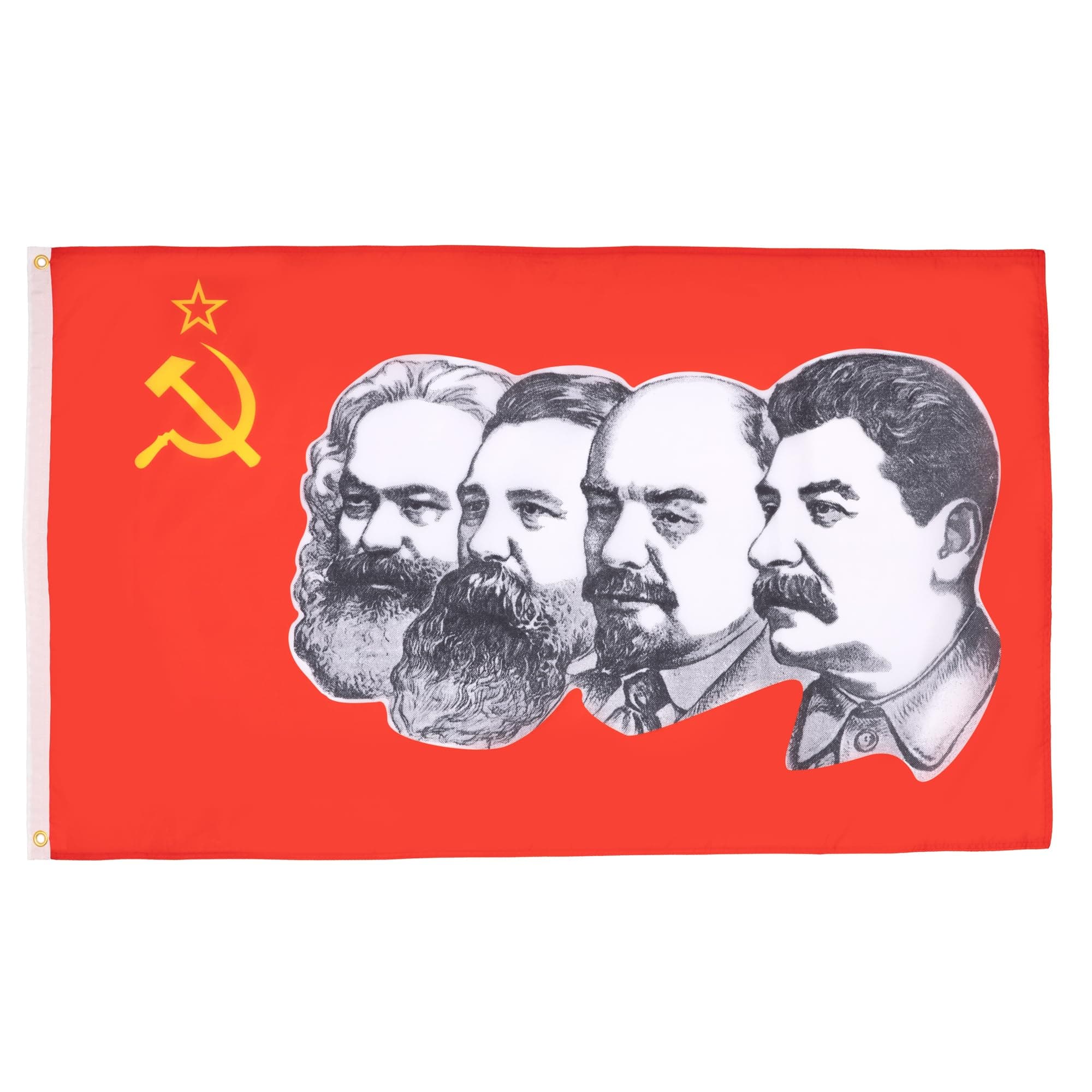 AZ FLAG - Ussr 4 Characters Flag - 2x3 Ft - 100D Polyester Red Communist Banner with Two Metal Grommets - Fade Resistant - Vivid Colors - 2' x 3' Feet - 90x60 Cm
