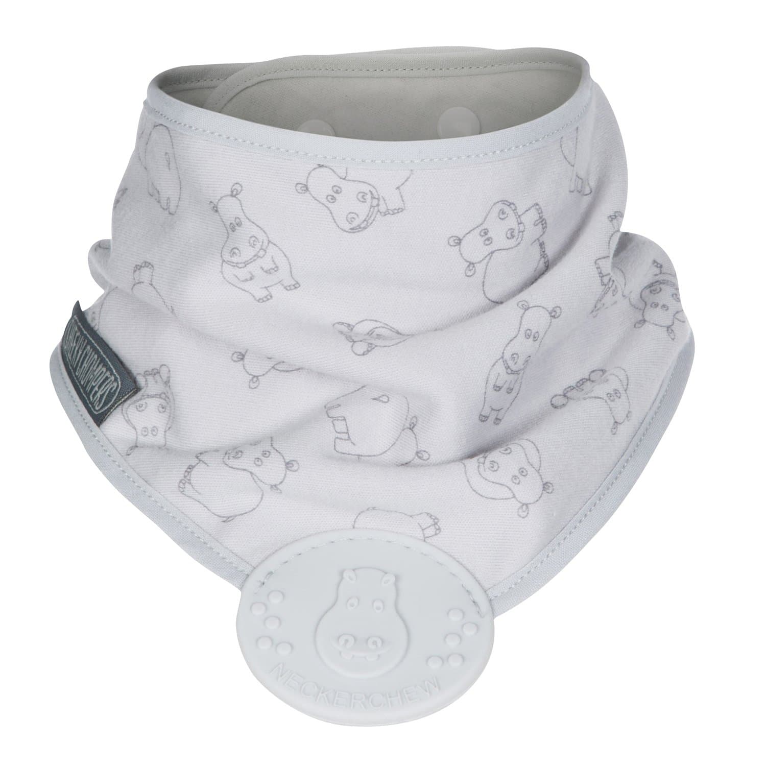 Cheeky Chompers Neckerchew Essentials - Grey Hippo
