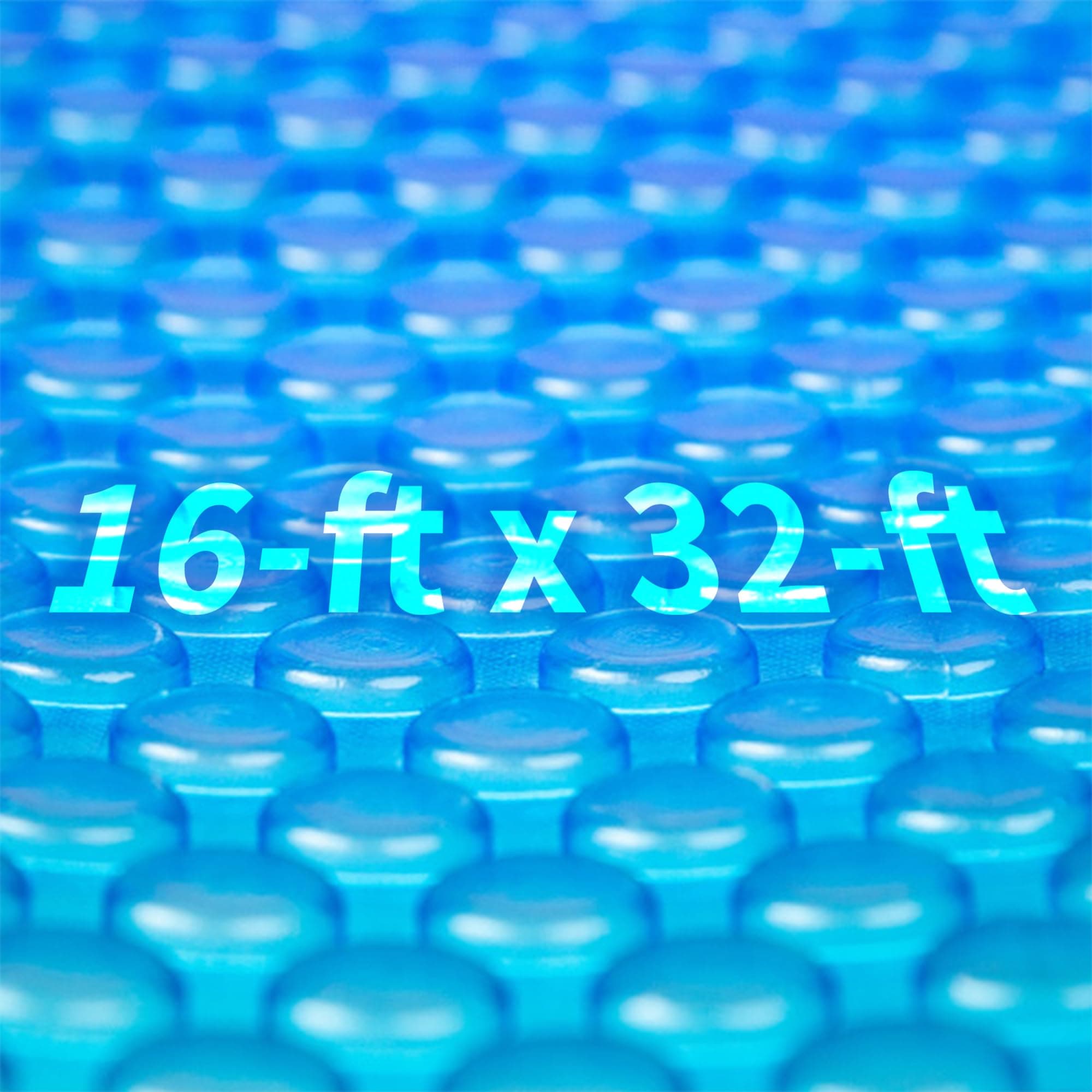 Blue Wave 16-ft x 32-ft Rectangular Pool Solar Blanket - 12-mil Solar Pool Cover with Thermal Bubbles to Retain Heat and Reduce Evaporation – Fade Resistant Pool Solar Cover for Inground Pool - Blue