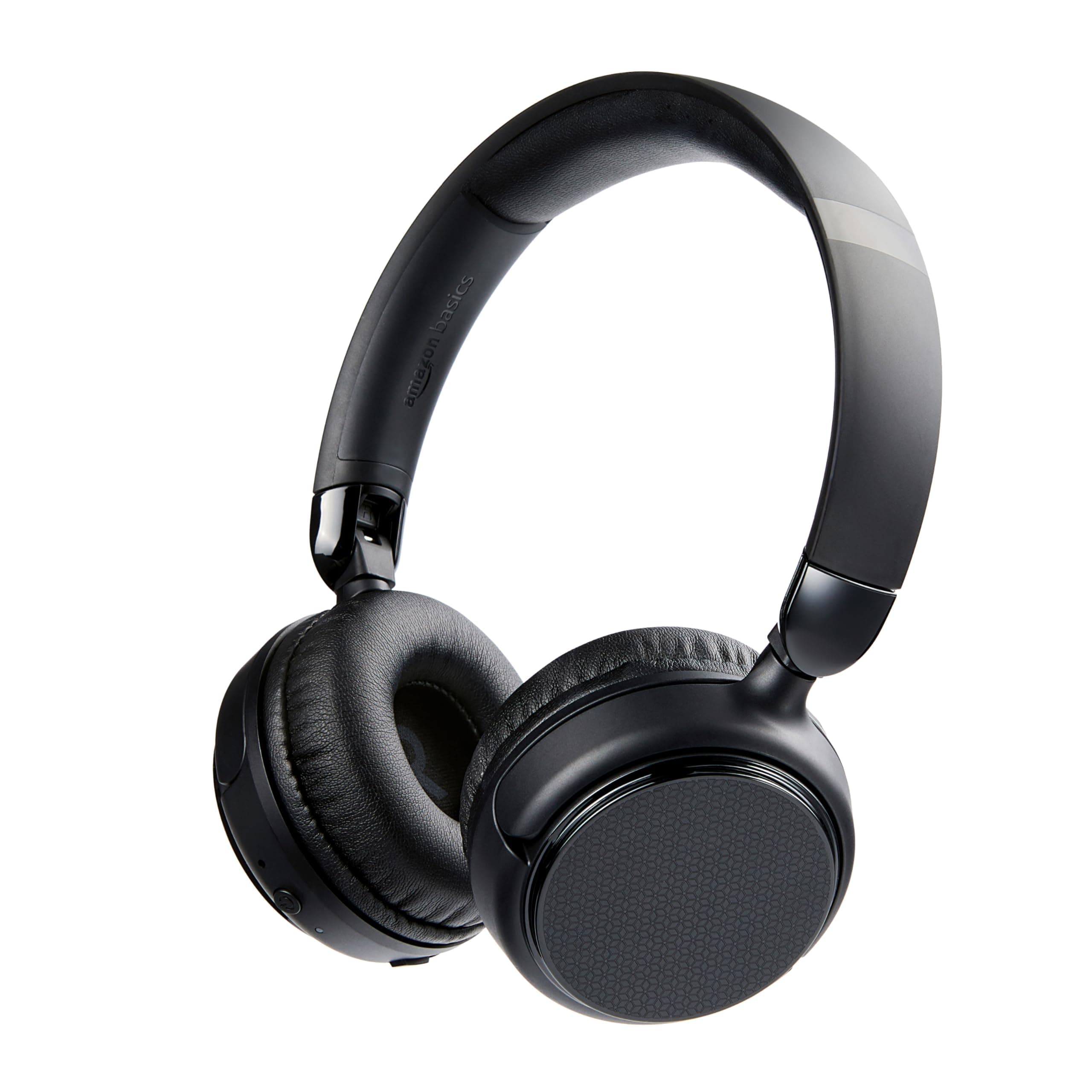 Amazon Basics Wireless On-Ear Headphones, Bluetooth 35 Hours Playtime, Lightweight, 5.9 oz (168 g), Foldable, Black