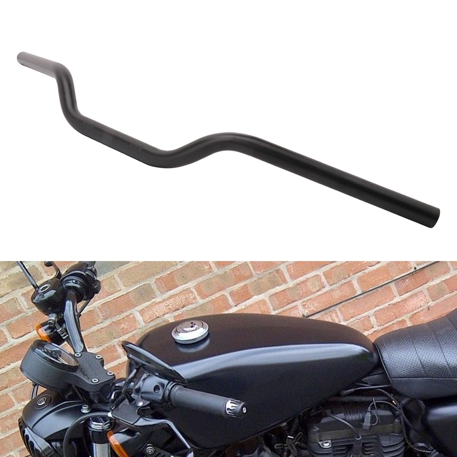 7/8" 22MM Drag Handlebars Tracker Handle Bars Universal For Sportster XL 883 1200 Bobber Custom Chopper Softail Dyna Euro Style Black
