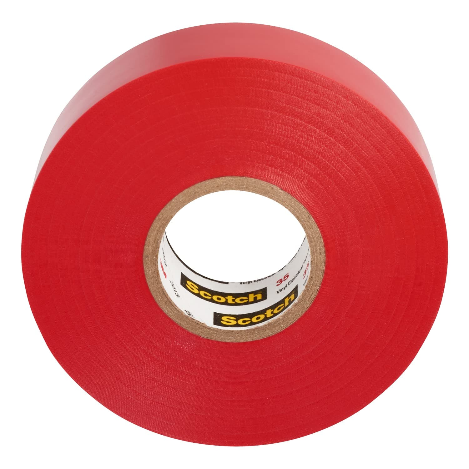 Scotch Vinyl Color Coding Electrical Tape 35, 3/4 in x 66 ft, 1 Roll, Red, CSA Certified, UL Listed, Professional Grade, 7 mil Thick, Flame Retardant Tape, Color Coding