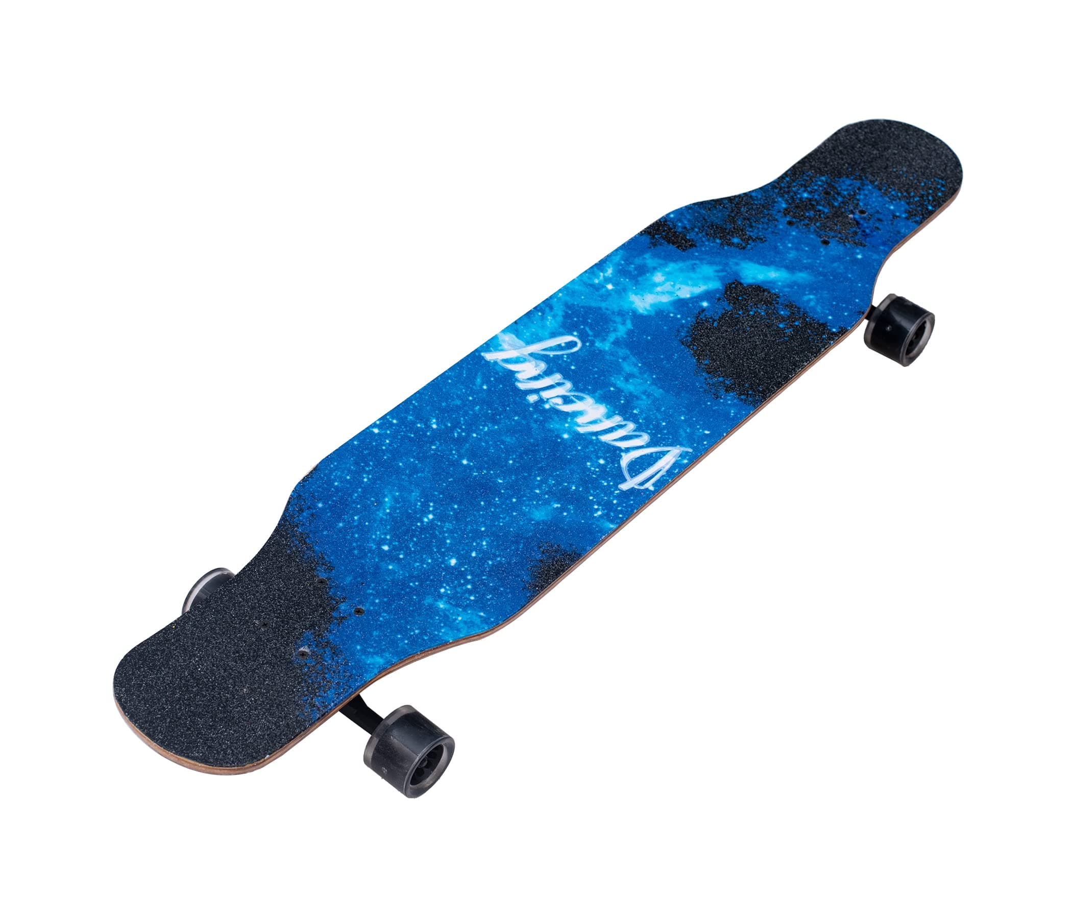 Drop Through Long-Board - Maple Skateboard with Dancing Galaxy Graphic Design - Complete Skateboard Cruiser for Cruising, Carving, Free-Style and Downhill, 42 Inch x 9.5 Inch (L*W)