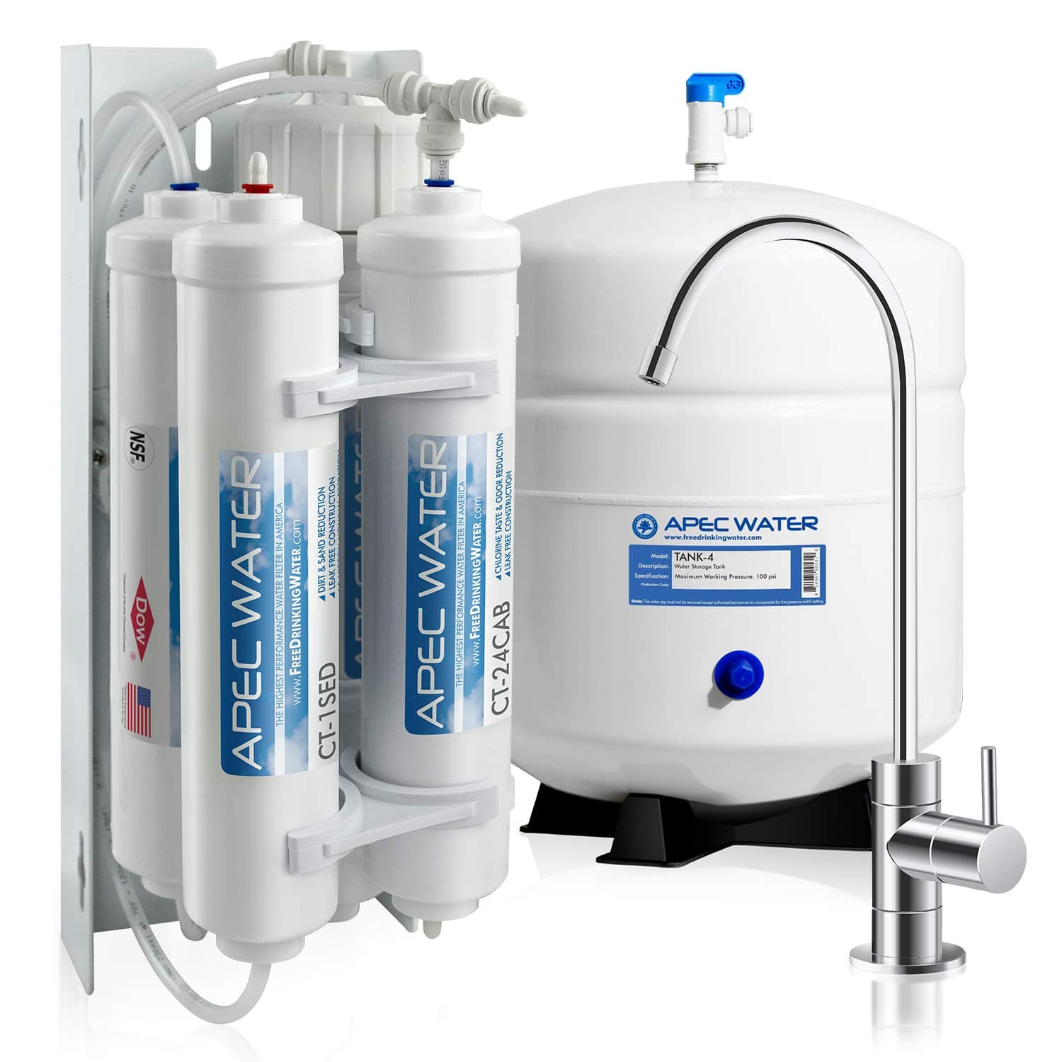 Systems RO-QUICK90 Ultimate Supreme Compact Size with Quick Connect Easy Change Filters Undersink Reverse Osmosis System