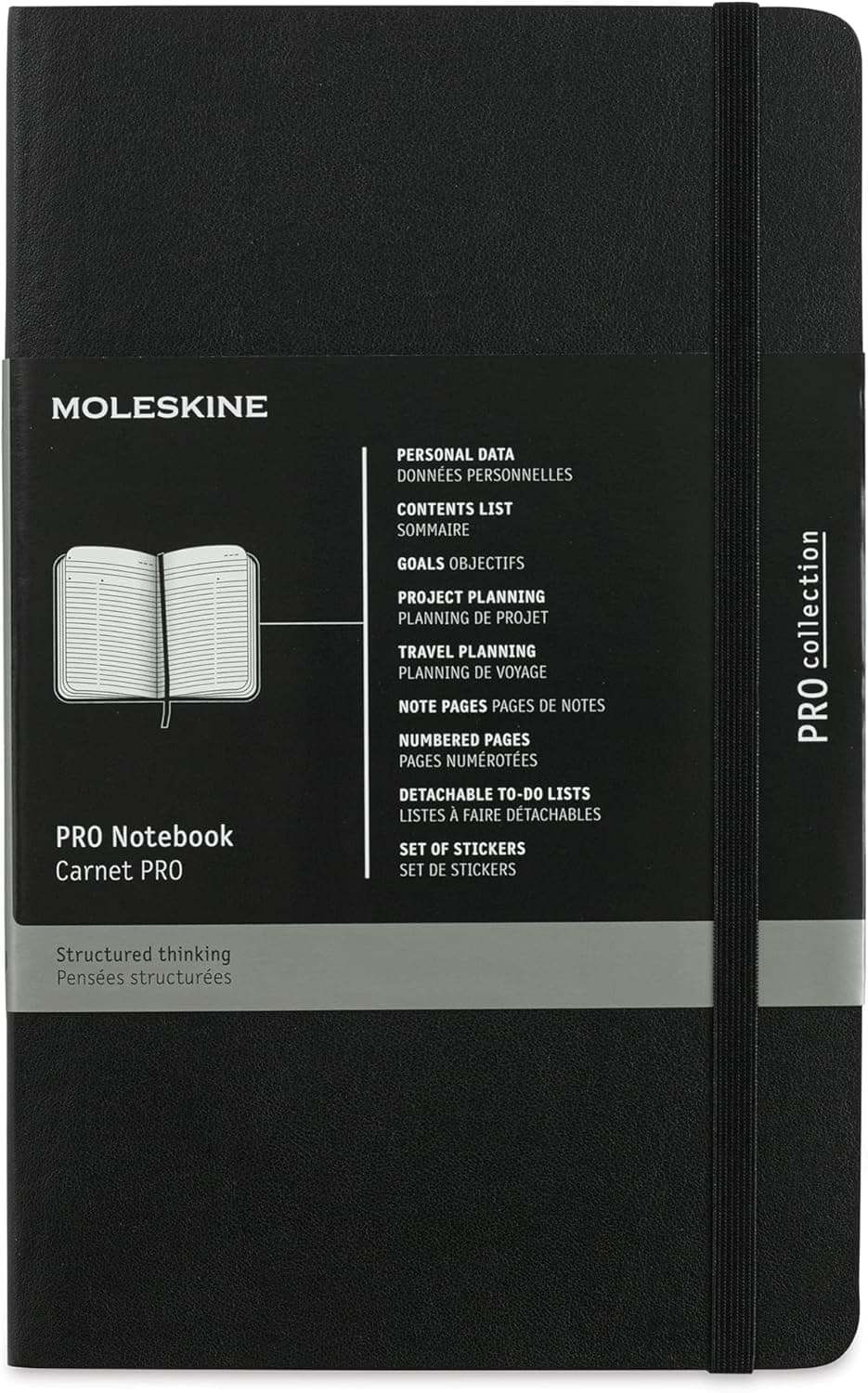 Moleskine PROPFNTB3SBK Large Pro Soft Notebook, Black