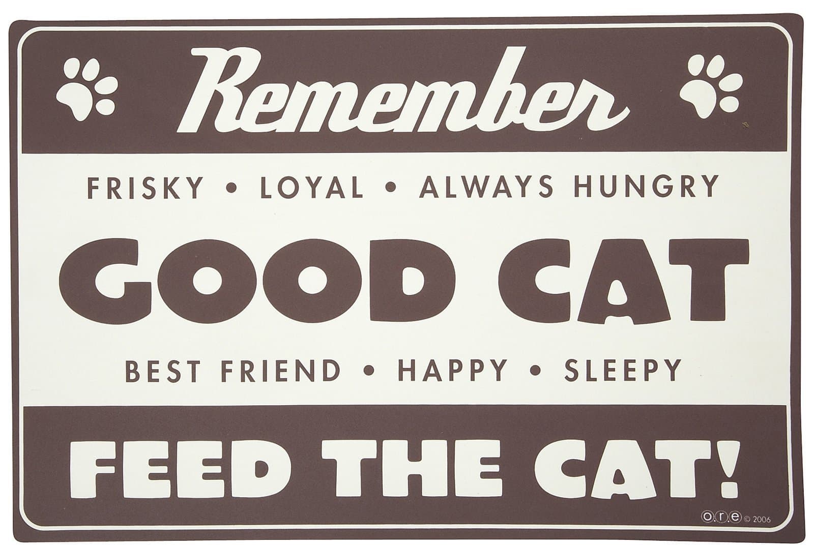 ORE Pet Diner Style Placemat - Brown