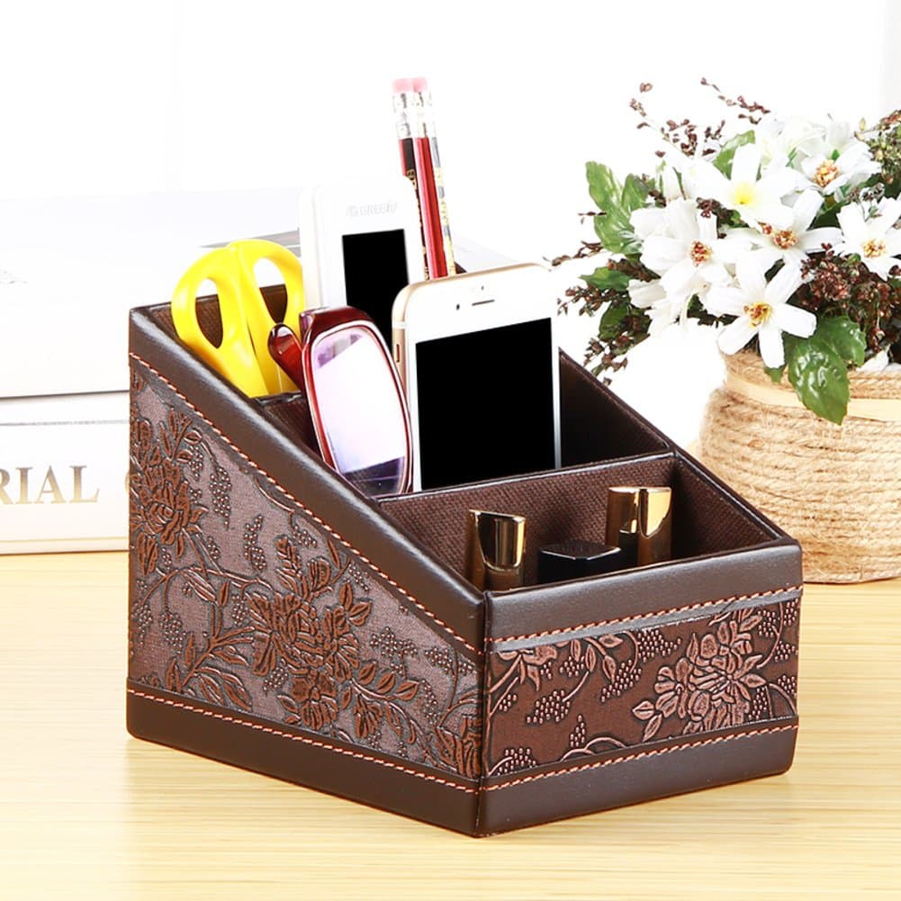 Makeup organizers Table tv remote control storage box Cosmetic storage box-O
