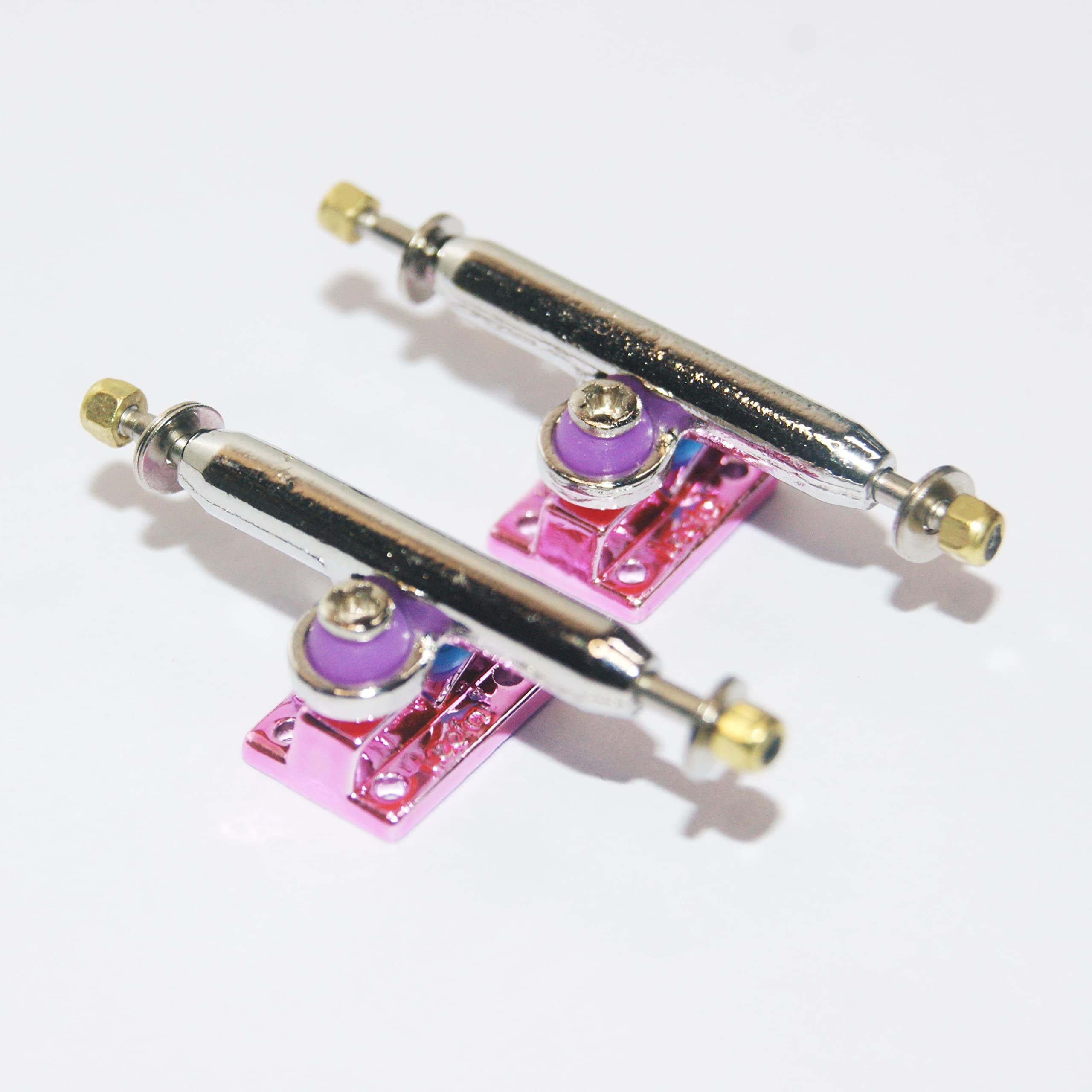Fingerboard Trucks with Upgraded, 34mm Width - Professional Shape, Appearance & Components (Pink)…