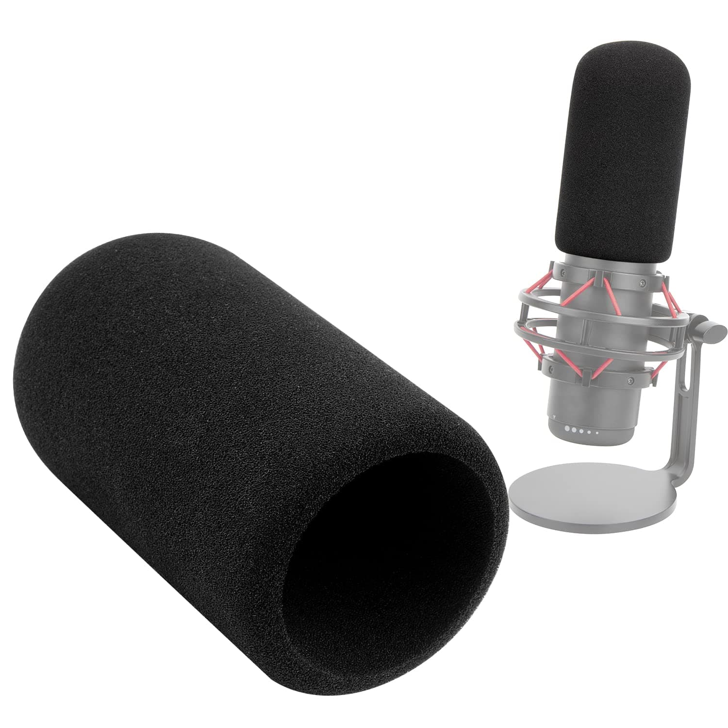 SUNMON HyperX QuadCast Pop Filter Windscreen Compatible with HyperX QuadCast S Microphone - Mic Foam Windscreen Noise Reduction,Improved Sound Quality, Microphone Pop Filter for HyperX QuadCast