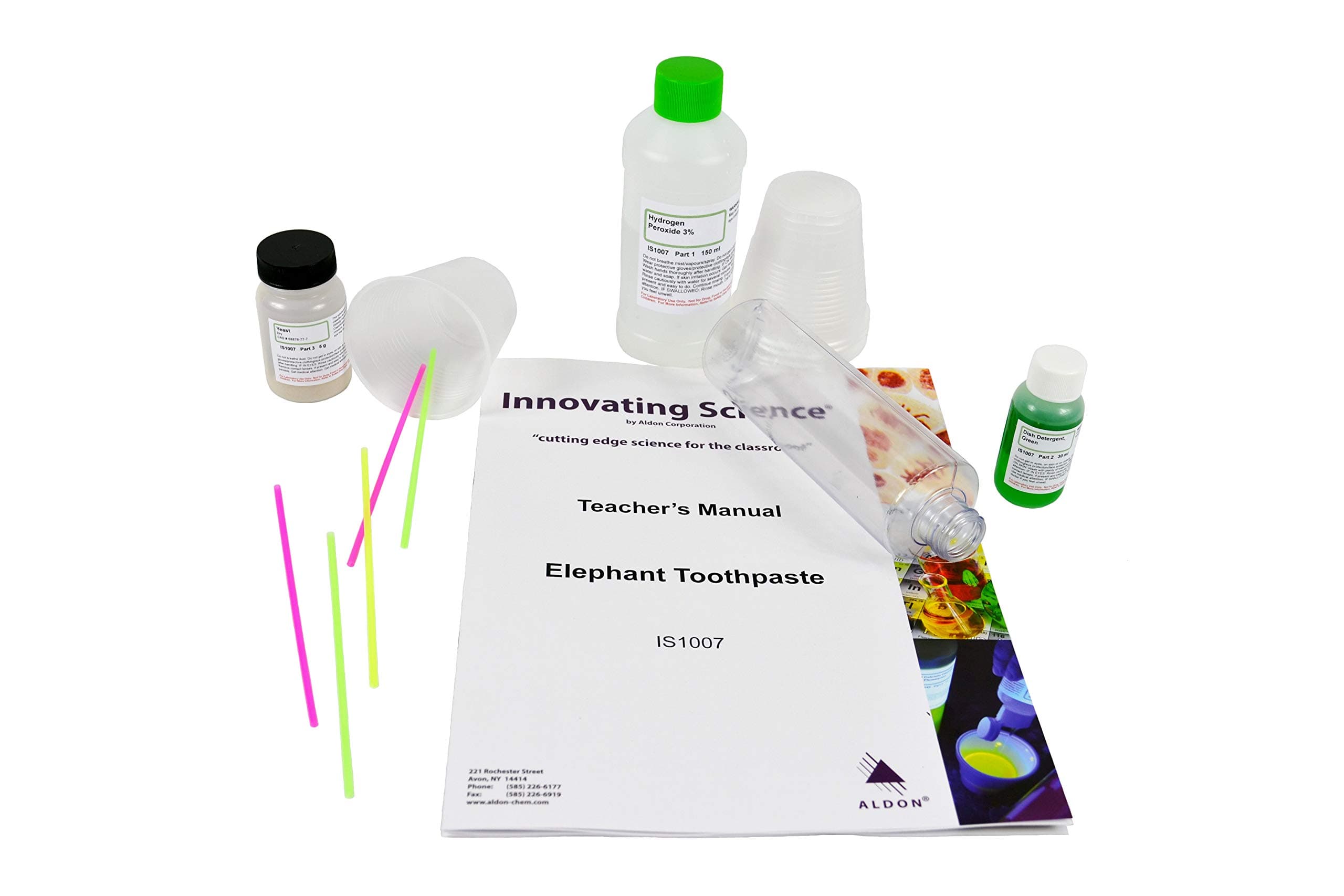 Innovating Science Elephant Toothpaste Elementary Chemistry Kit - Explore Chemical Reactions, Phase Changes and Catalysts - at Home Series