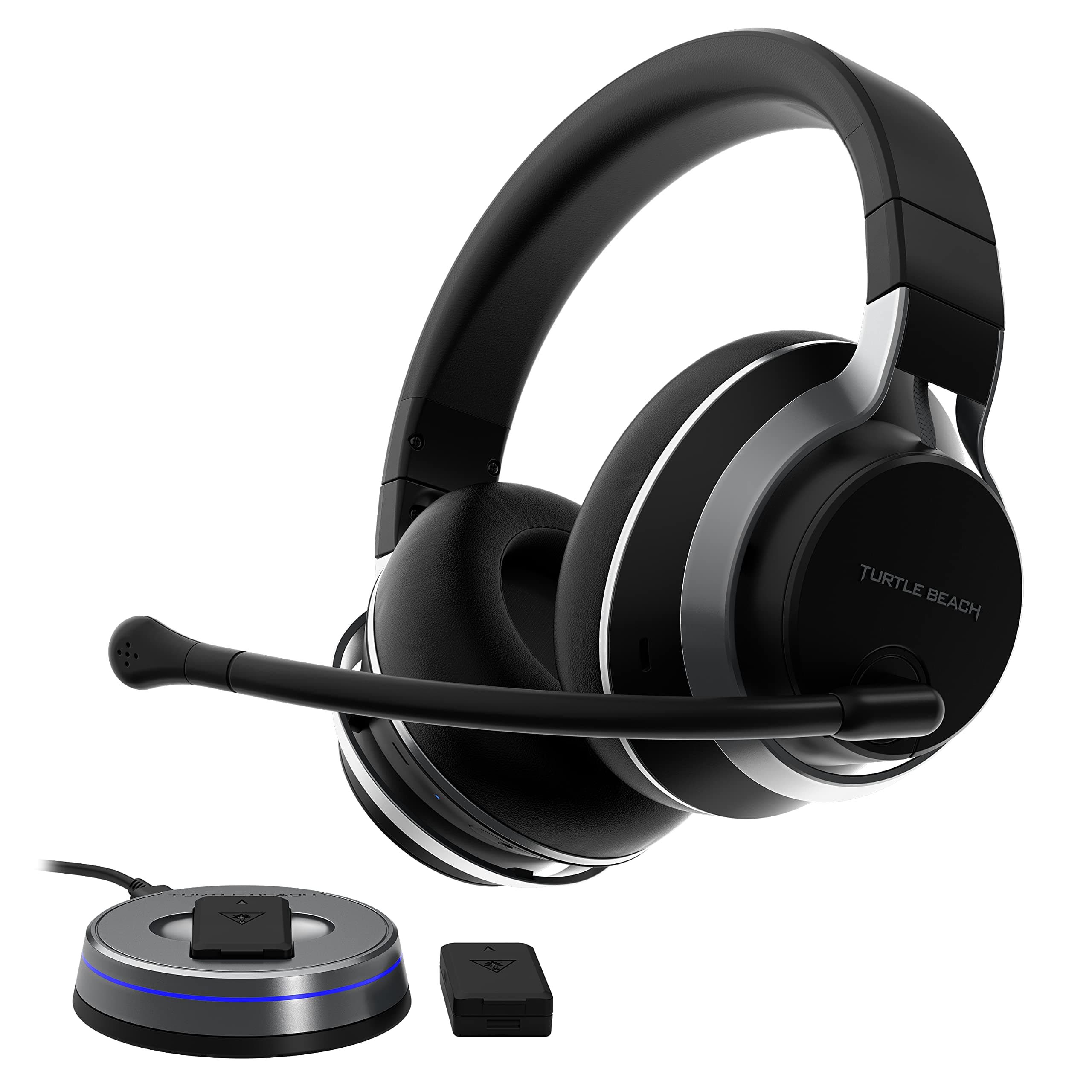 Turtle Beach Stealth Pro Multiplatform Wireless Noise-Cancelling Gaming Headset for PS5, PS4, PC, Mac, Mobile – Swappable Batteries – Black