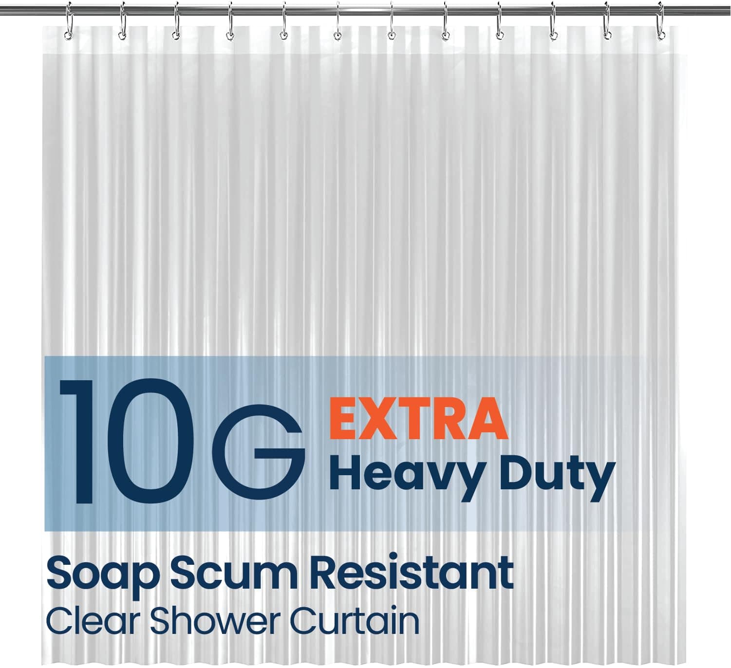 Extra Heavy Duty PEVA Shower Liner