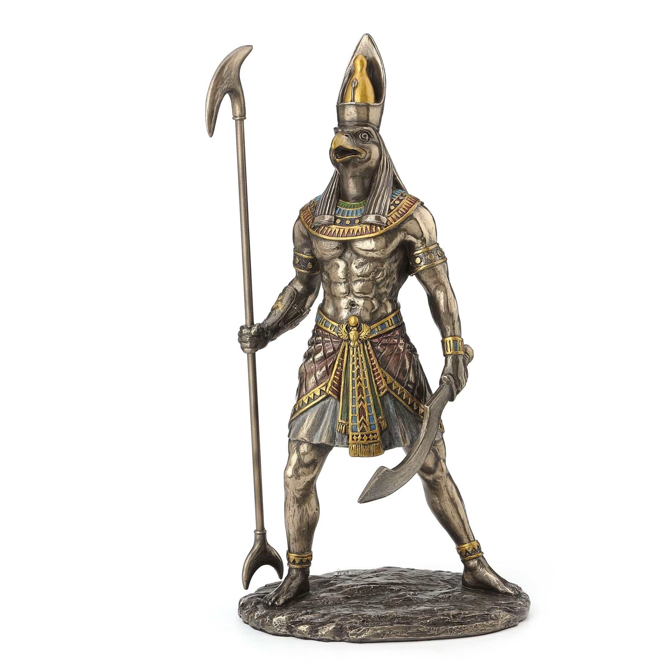 Horus Egyptian God Holding Scepter Statue