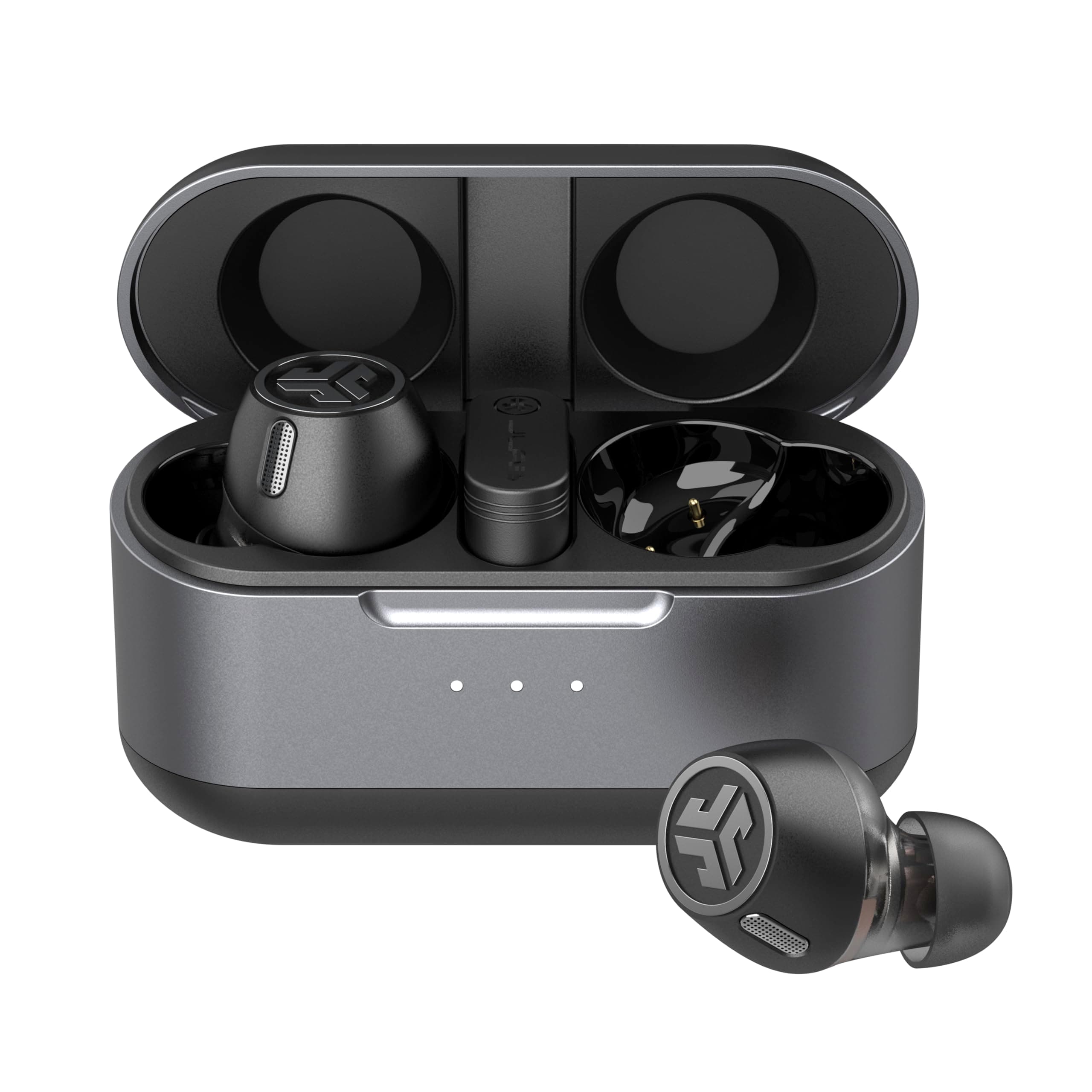 JLab Epic Lab Edition True Wireless Earbuds - Hybrid Dual Drivers - Spatial Audio - Bluetooth LE Audio - Multipoint BT - Wireless or USB-C Charging - Wear Detect Auto Play/Pause - Google Fast Pair