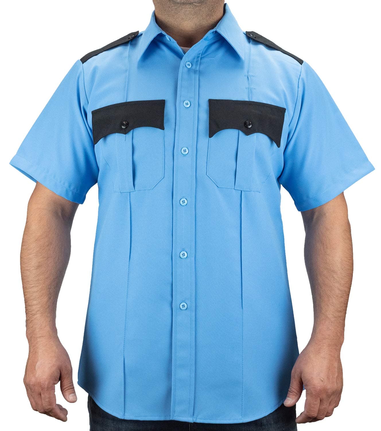 100% Polyester Two Tone Men's Uniform Shirt