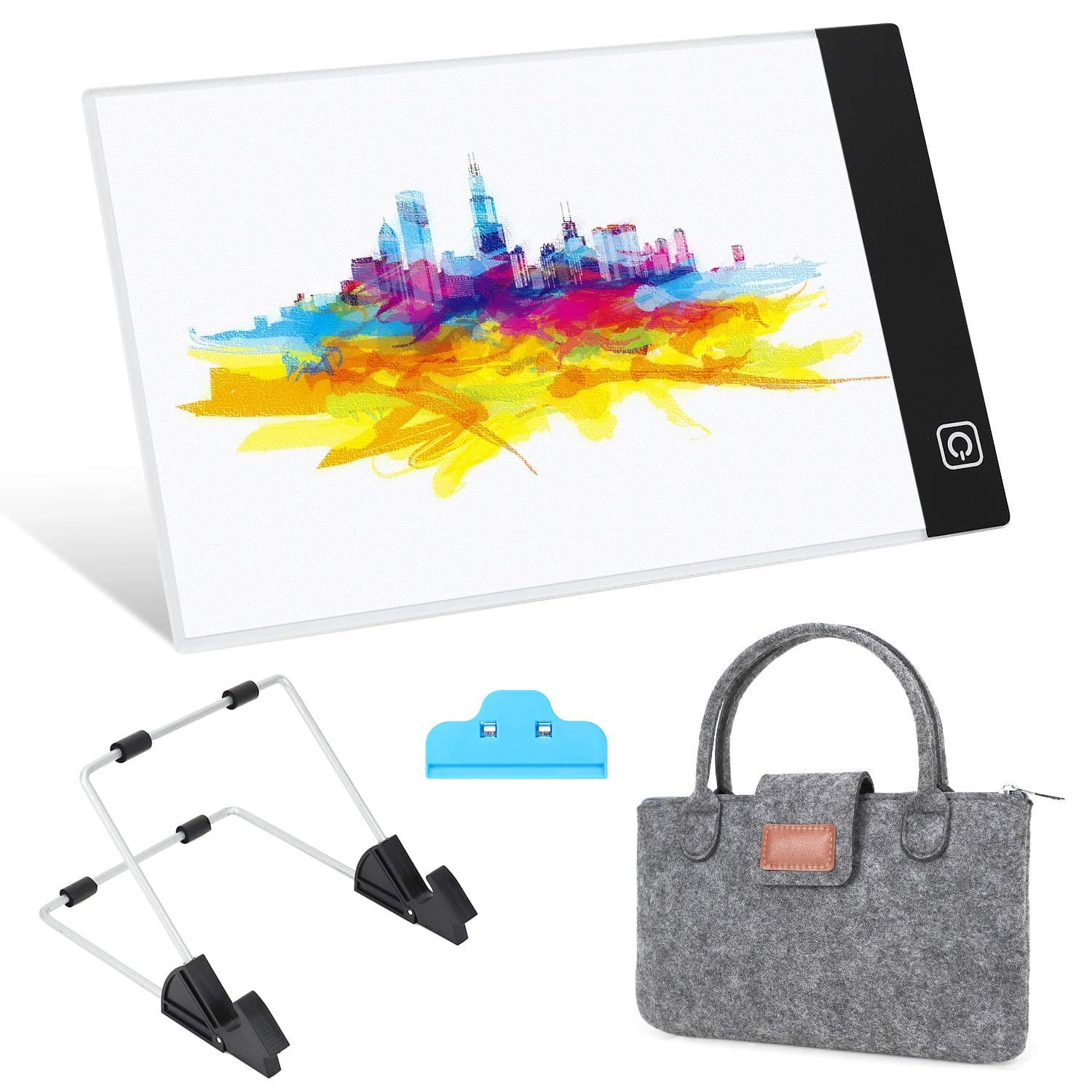 MACTING A5 LED Light Board Light Box for Tracing, DIY 5D Diamond Painting Light Pad with Carry Bag, USB Cable Dimmable Brightness and Adjustable Stand, Light Up Drawing Pad Accessories for Adults Kids