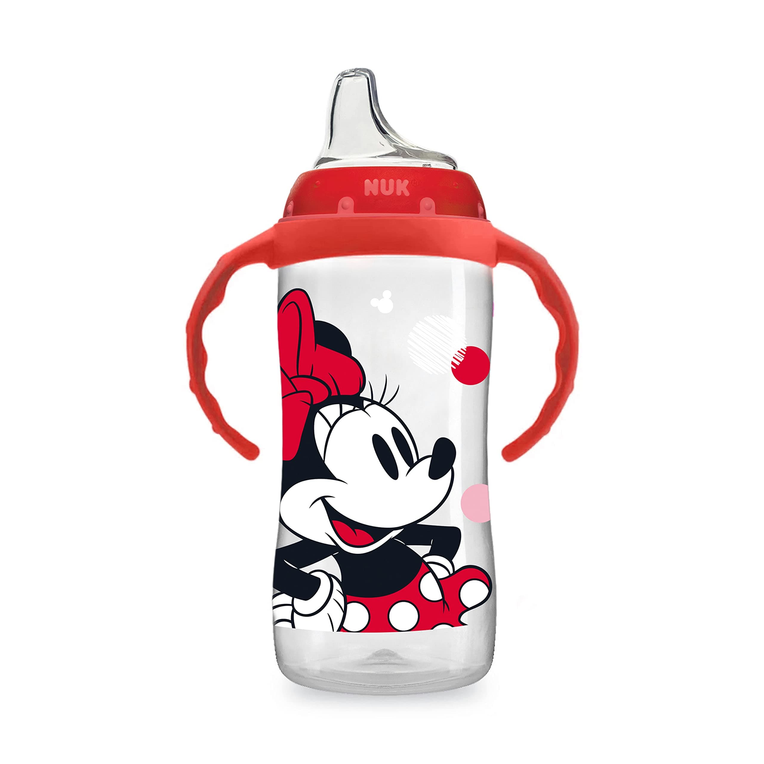 NUK Disney Large Learner Spill Proof Sippy Cup, Minnie Mouse, 10 Oz 1Pack – BPA Free, Spill Proof Sippy Cup