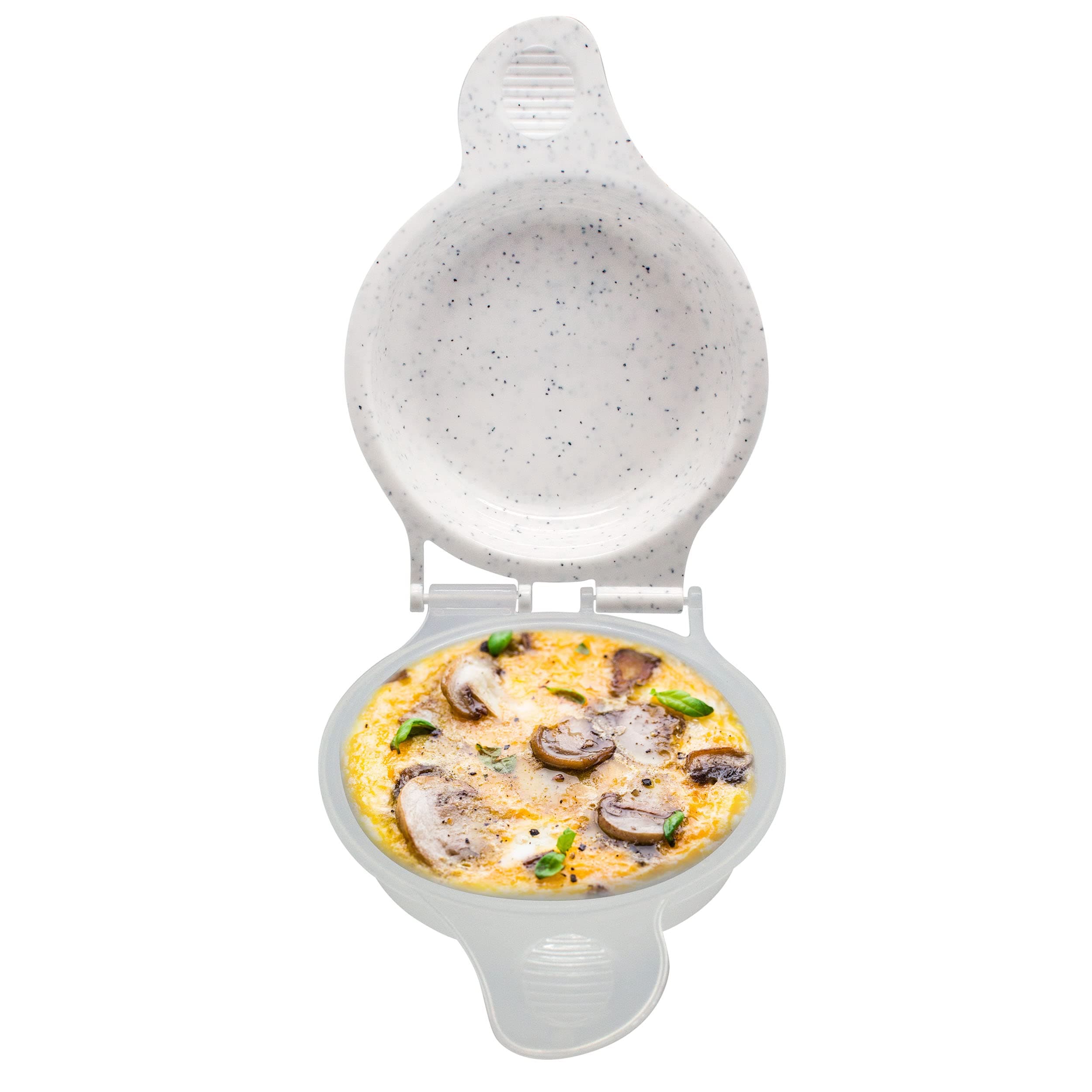 Microwave Egg Muffin Pan – Quick 1-Minute Breakfast Sandwich Maker, Non-Stick, BPA-Free