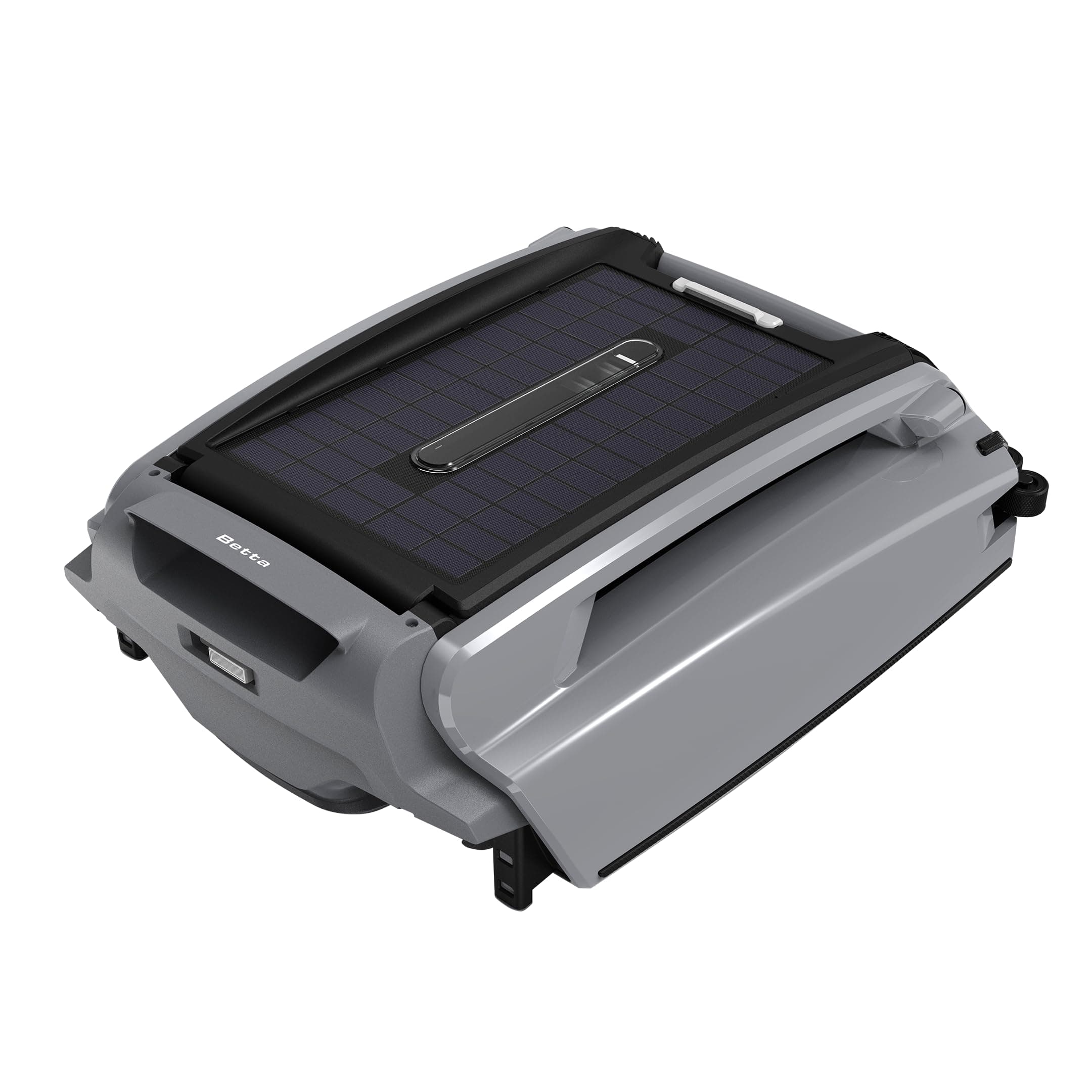 Betta SE Plus - Solar-Powered Robotic Pool Skimmer with 24/7 Continuous Cleaning Power, Dual Charging Options, Twin Salt Chlorine Tolerant Motors, and Shallow Water Safeguard