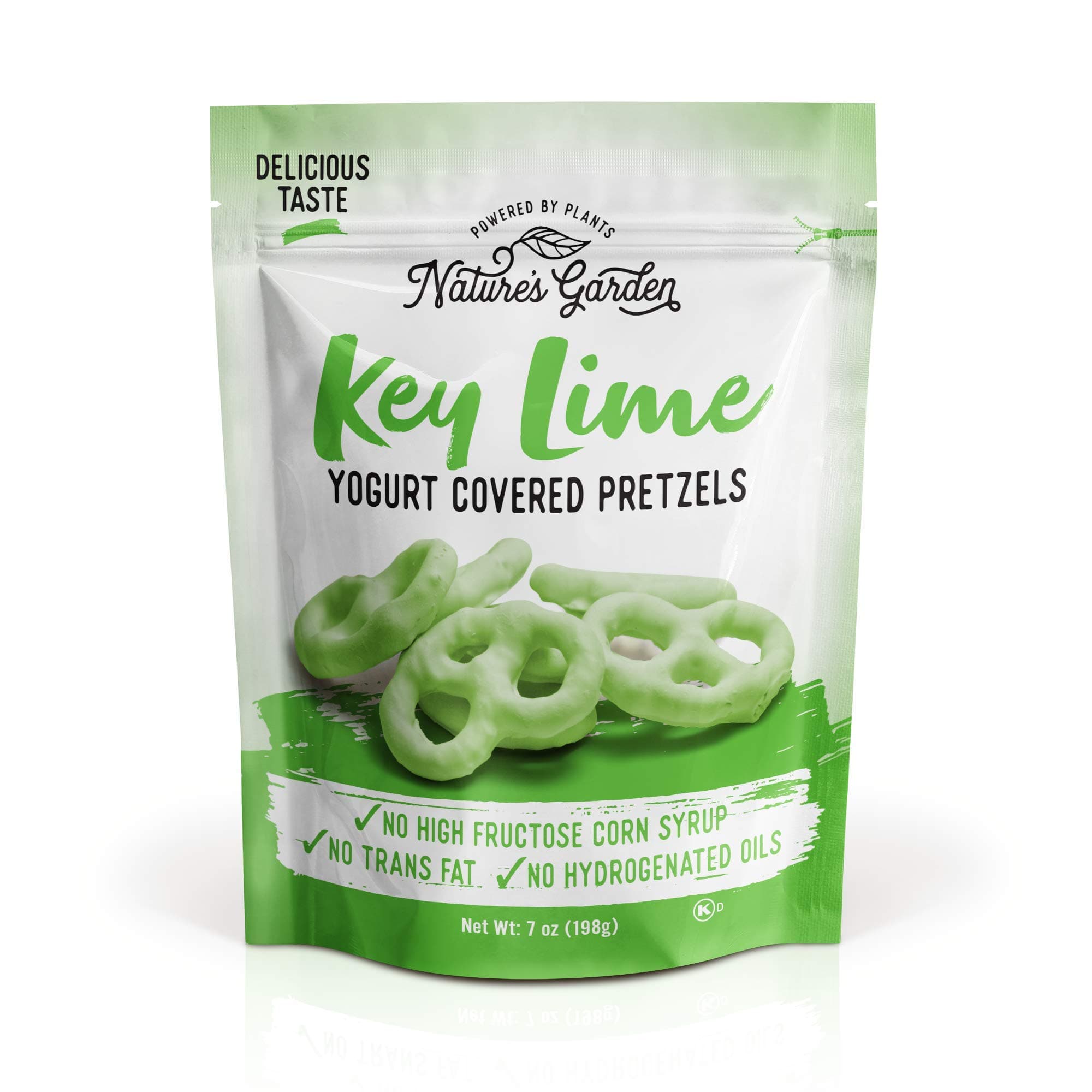 Nature's Garden Key Lime Yogurt Covered Pretzels – No Trans Fat, Indulgent Snack, Key Lime Pie Flavored Pretzels – 7 Oz Bag (Pack of 1)