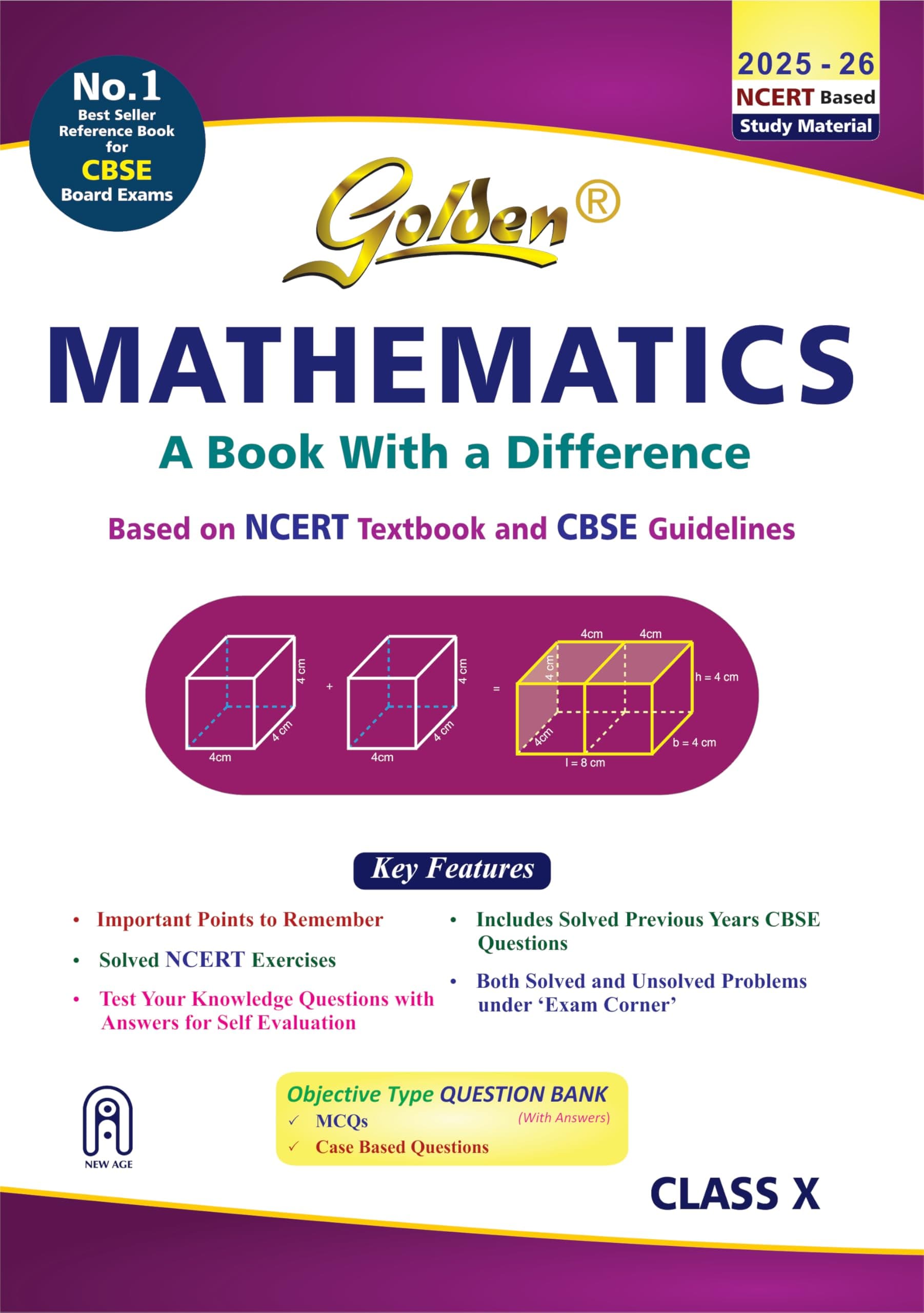 New Age International Private Limited Golden Mathematics Reference Reference book for Class- X
