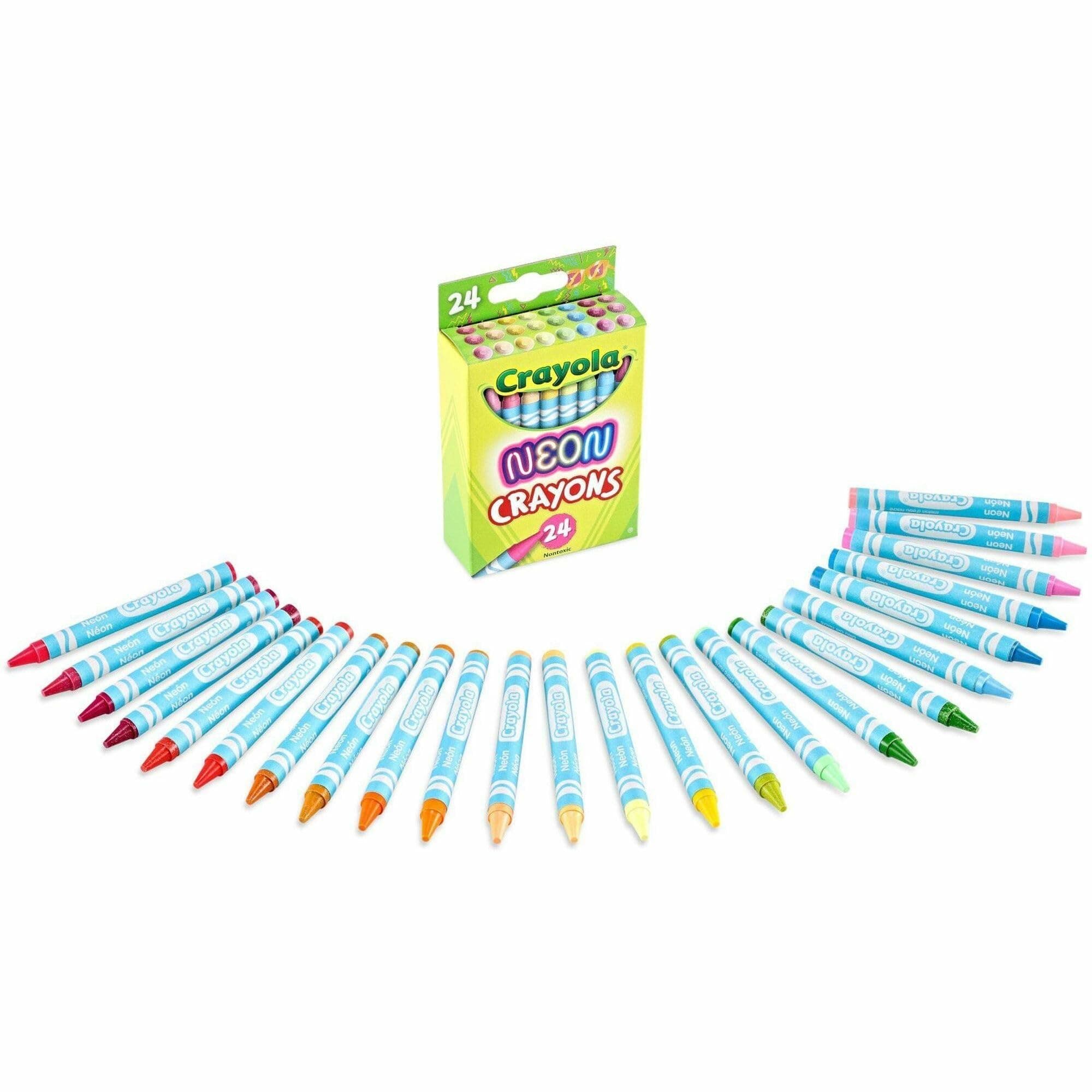 Crayons CT. NEON, Multi, 24 Count (Pack of 1)