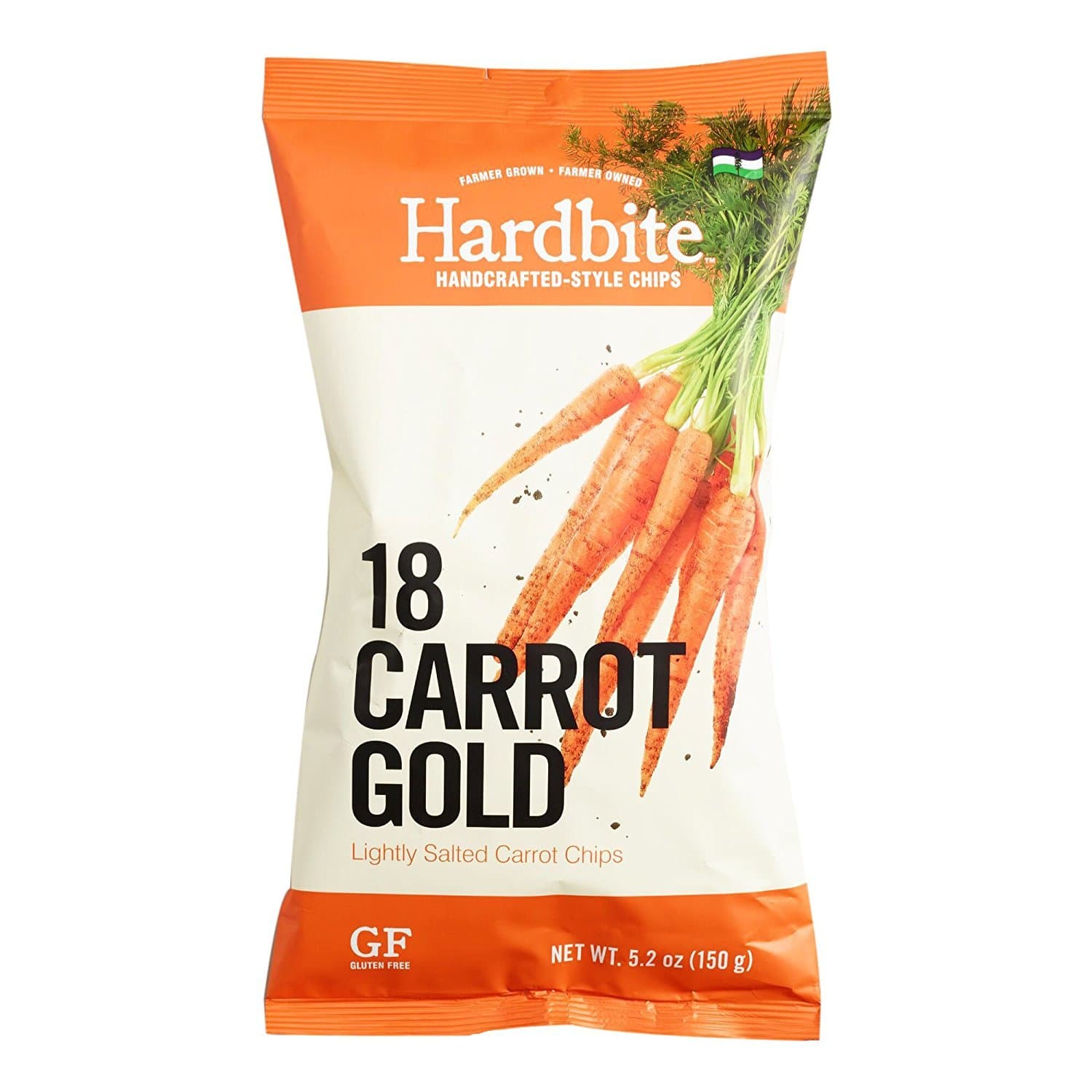 Hardbite Handcrafted-style Lightly Salted Vegetable Chips 5.2oz (Carrot)