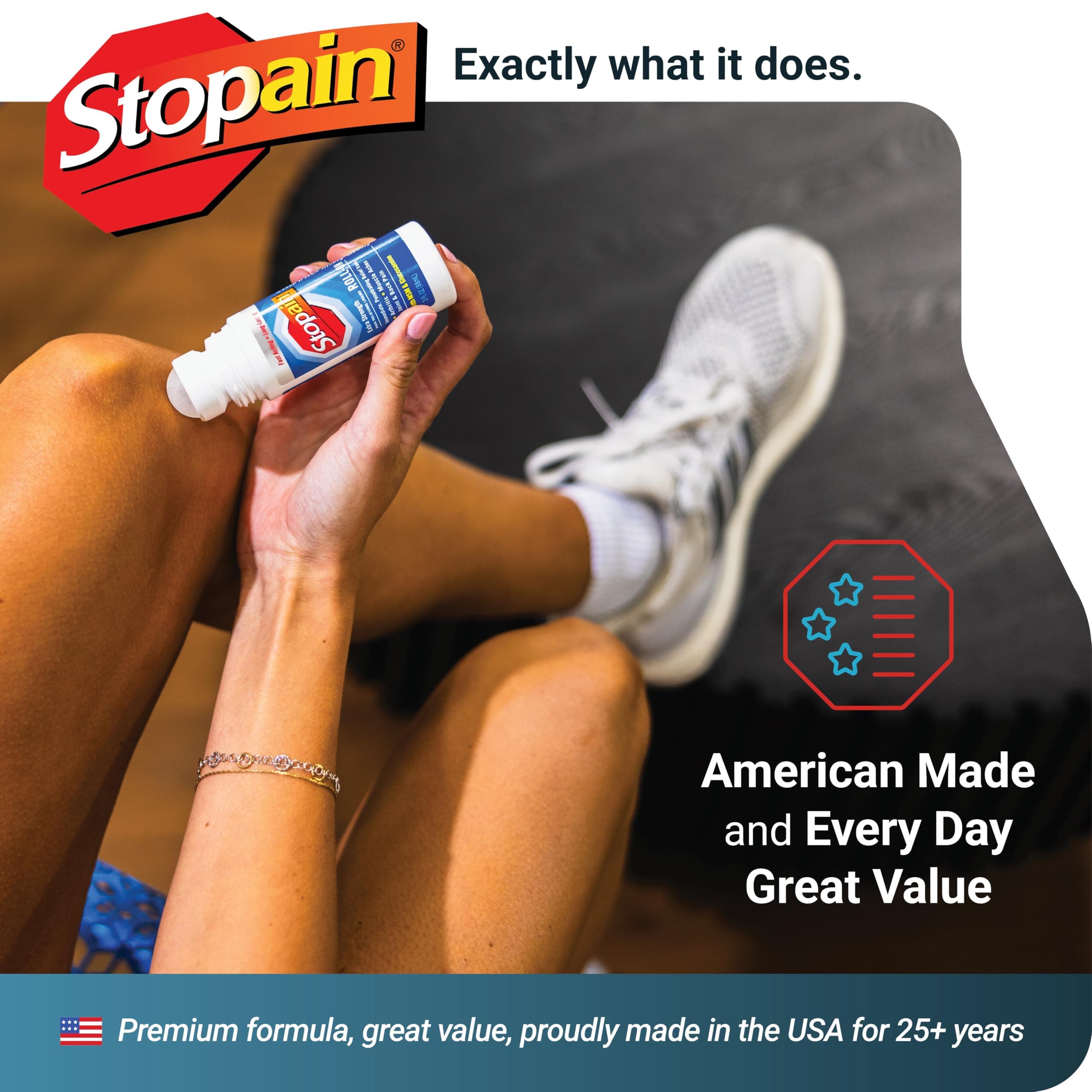 Stopain Extra Strength Roll-On Triple Pack, 9 Fluid Ounce