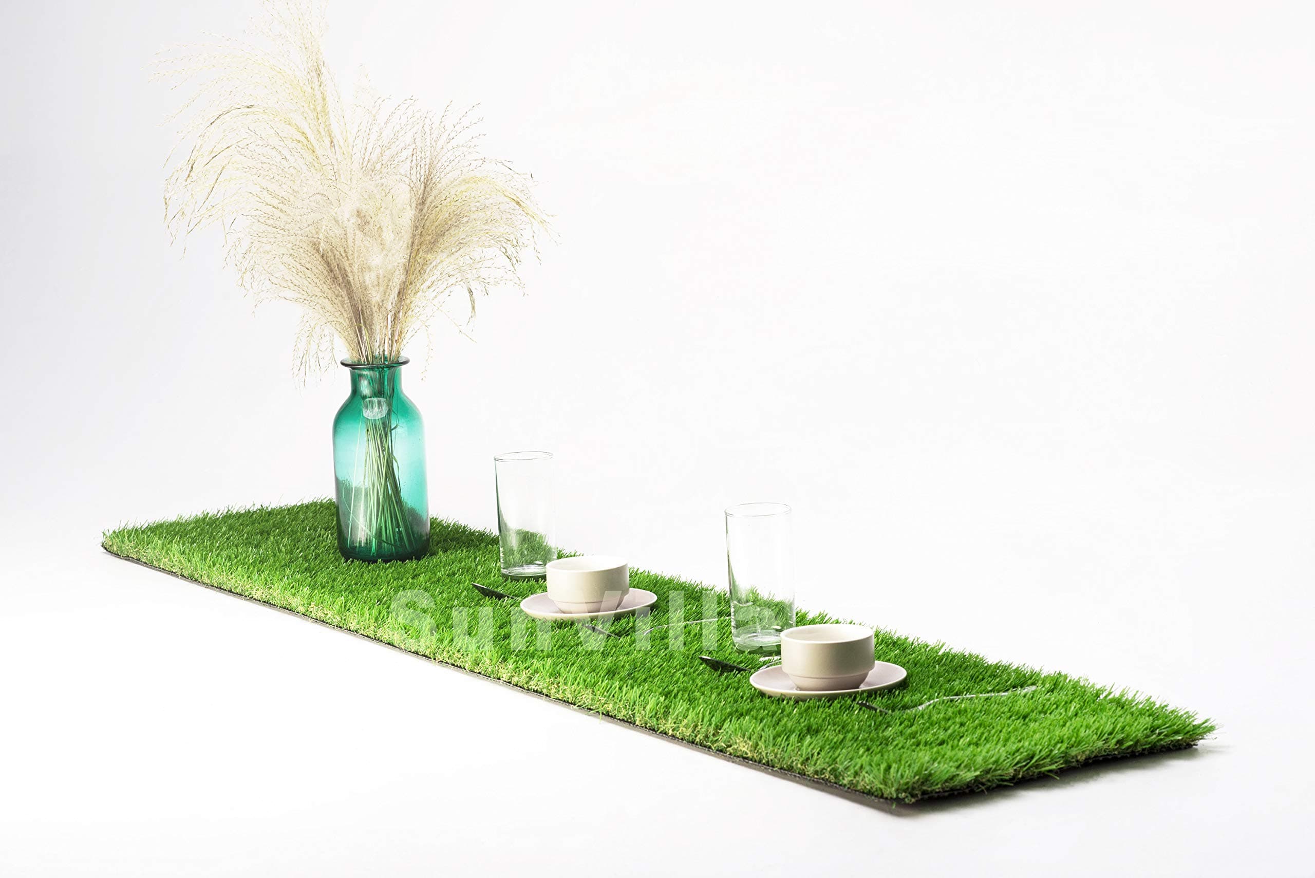 1'X4' Artificial Grass Table Runner for Table Decoration Realistic for Garden Wedding Party Many Sizes 1FTX4FT (4 Square FT)