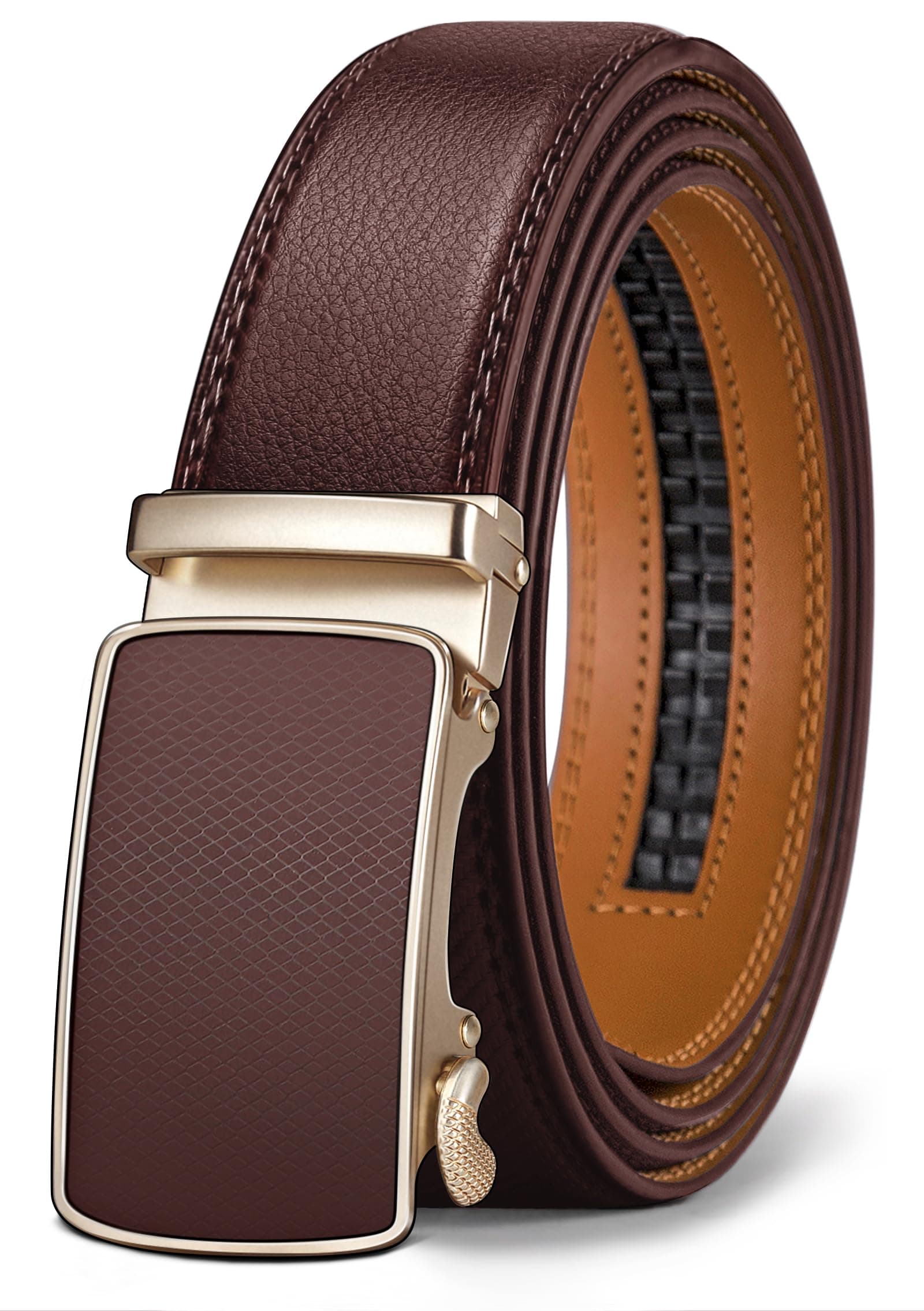 Men's Belt,Bulliant Leather Adjustable Belt for Men Dress Casual 1 3/8,Trim to Fit