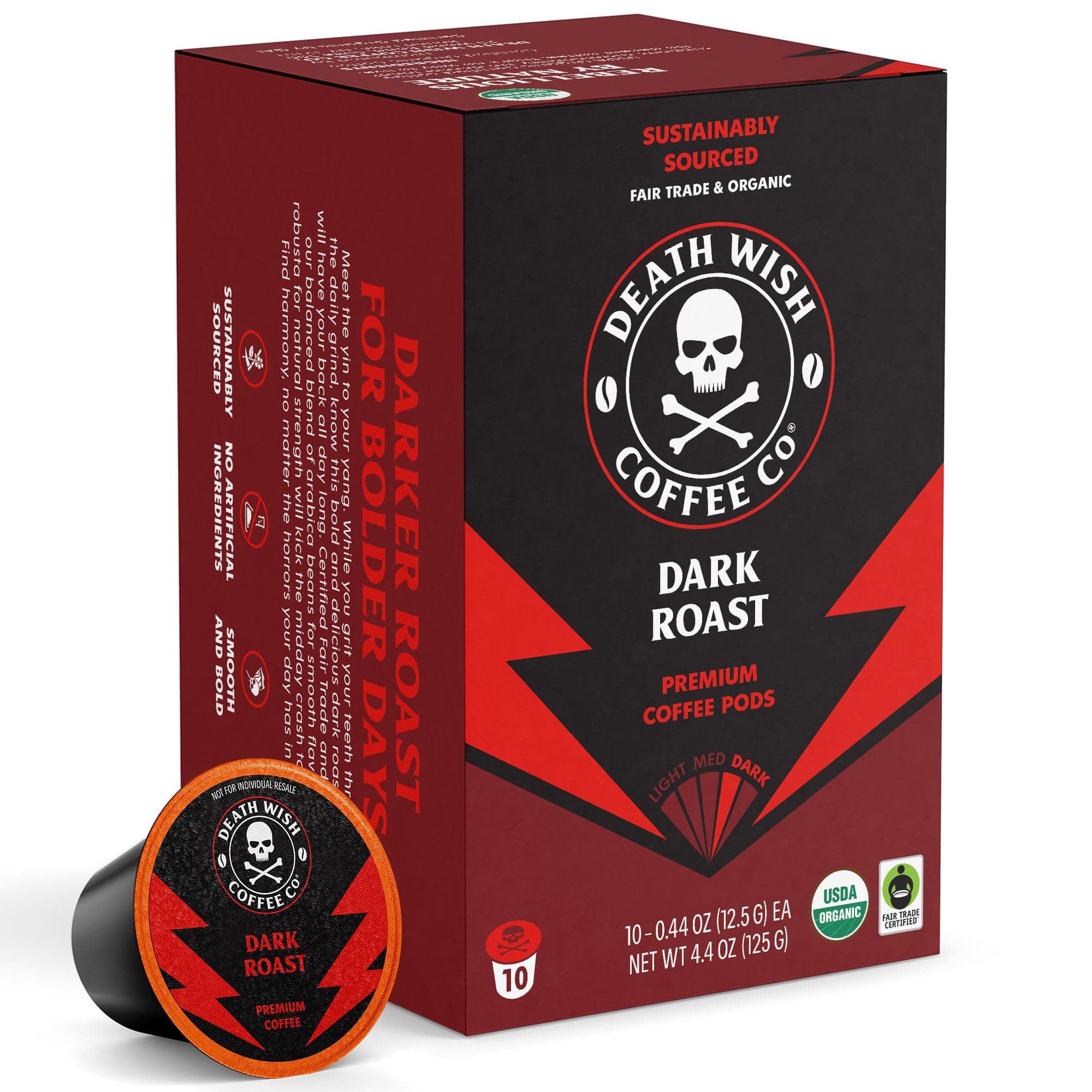 Dark Roast Single-Serve Coffee Pods, 10 Count